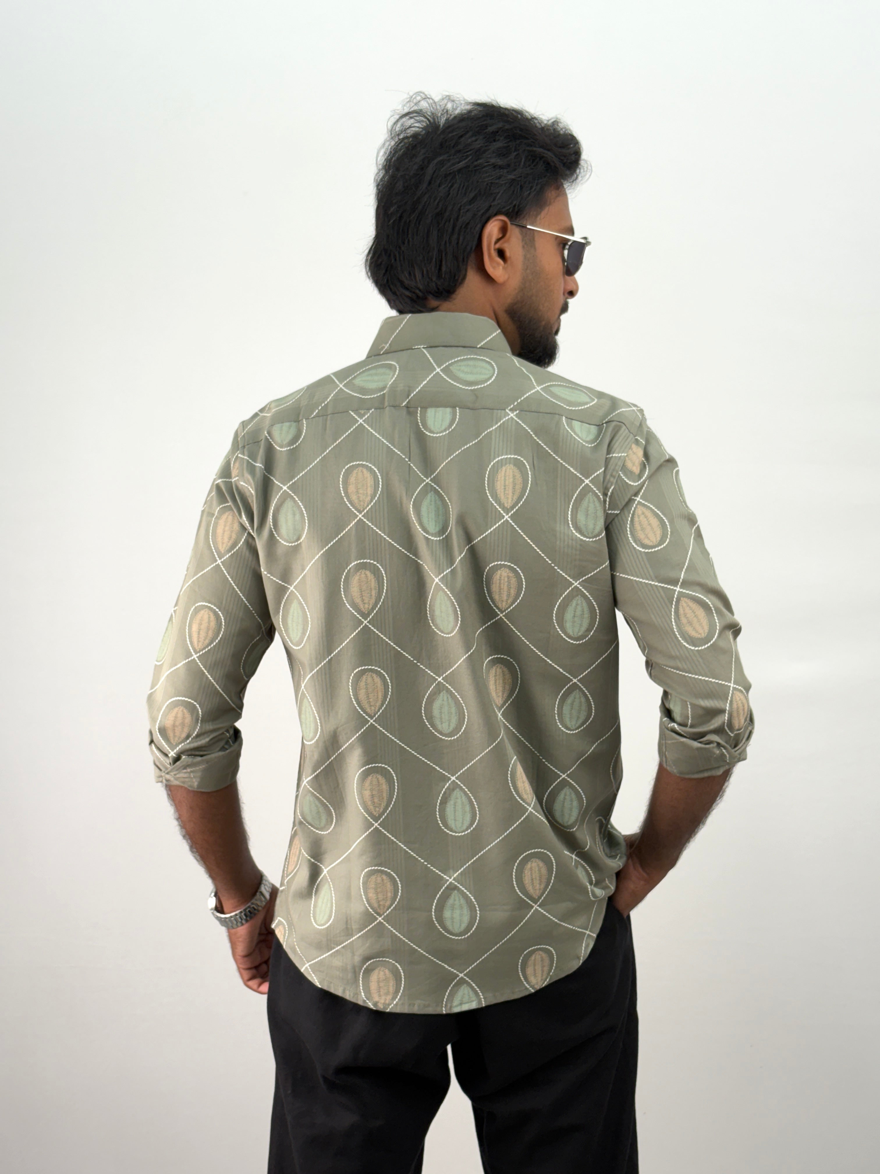 Light Green Printed Shirt