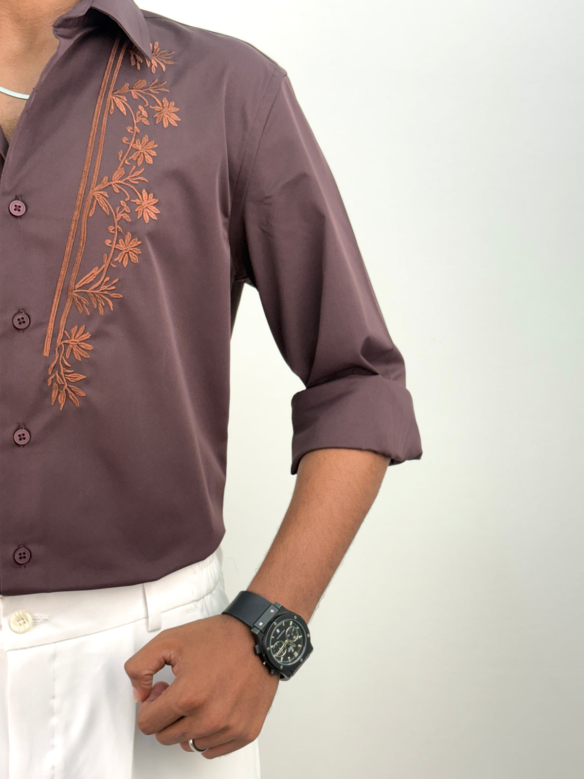Wine IMP Embroidery Shirt