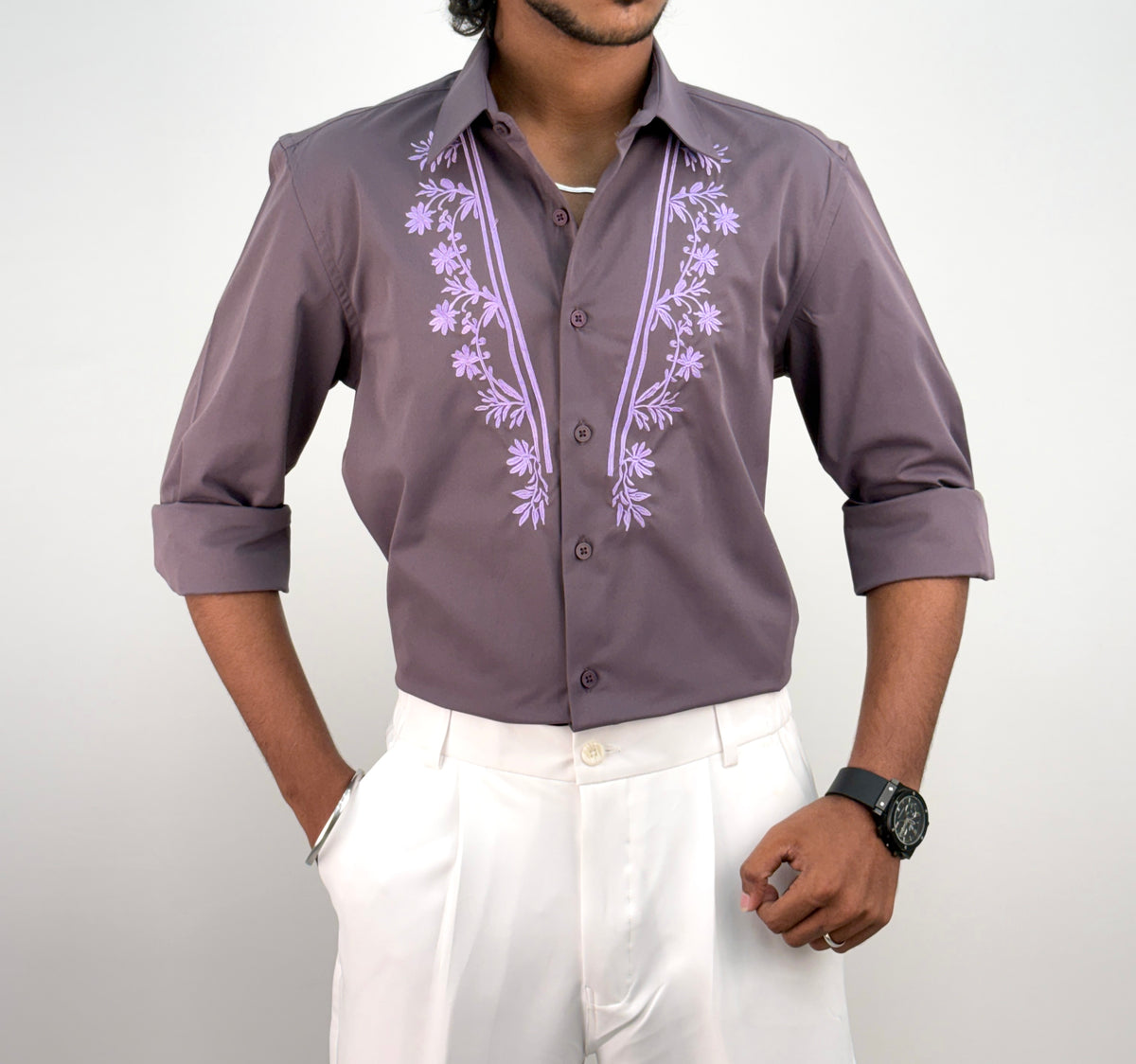 Lavender IMP Embroidery Shirt