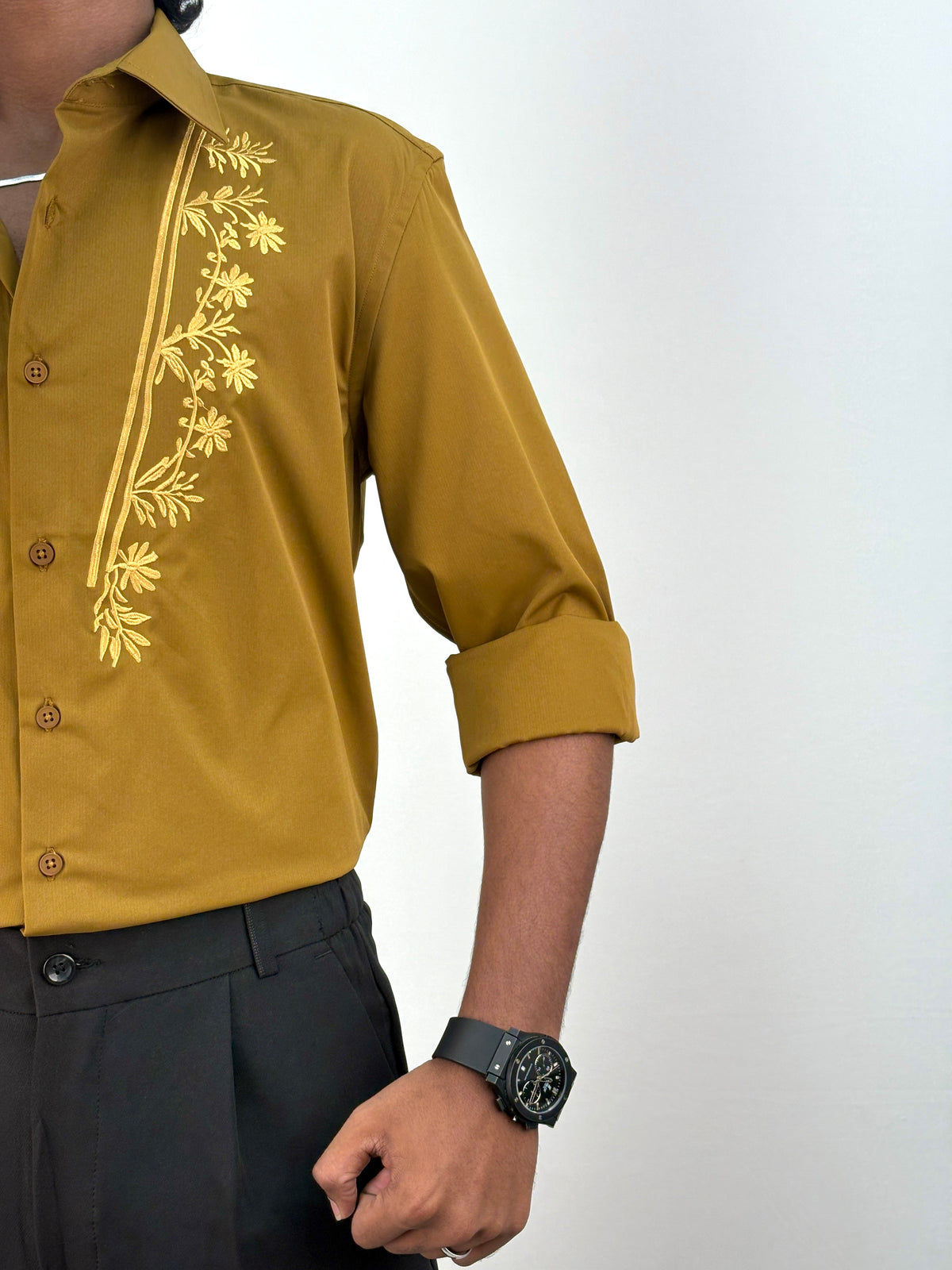 Mustard IMP Embroidery Shirt