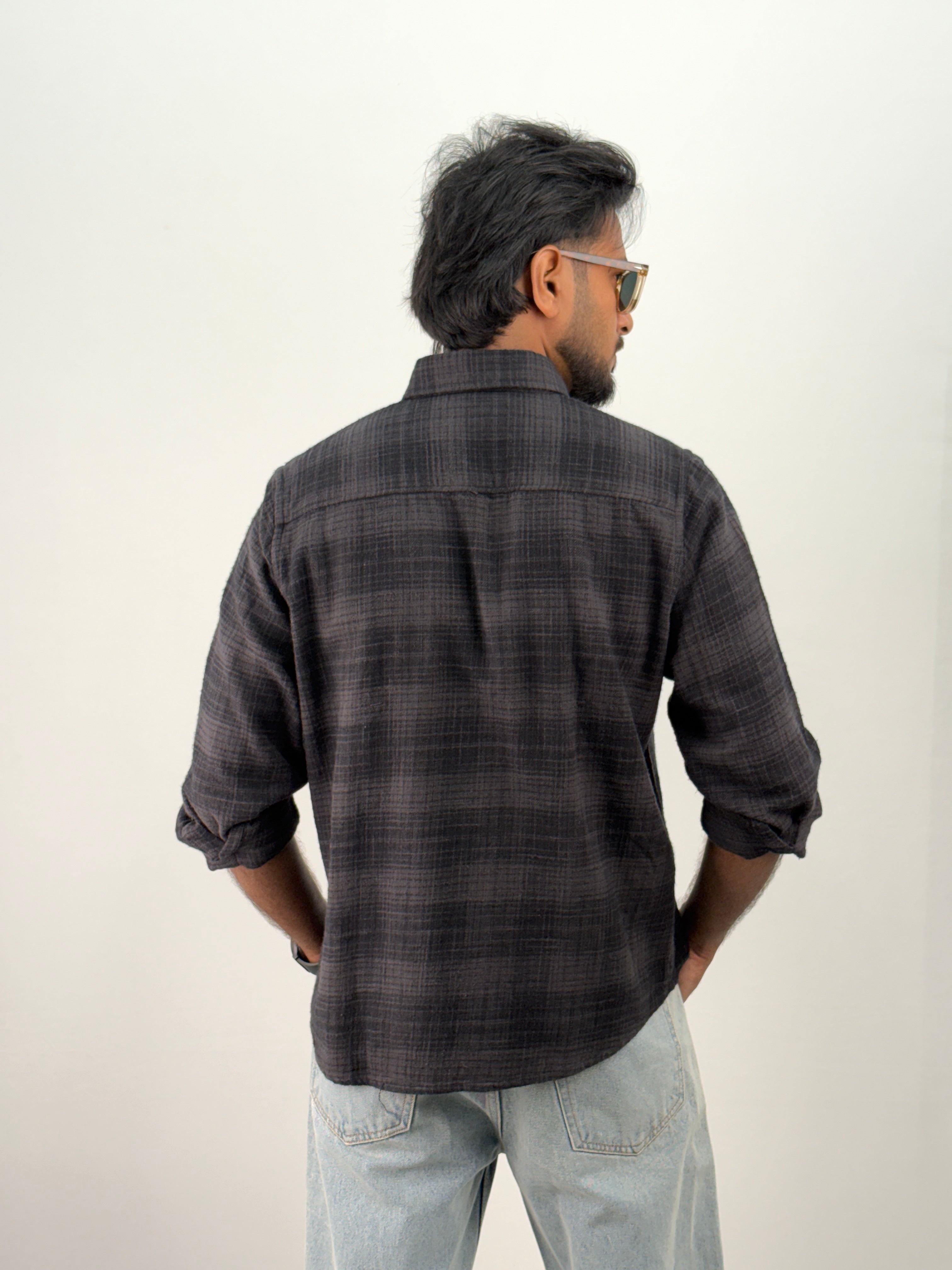 Dark Grey Flannel Shirt