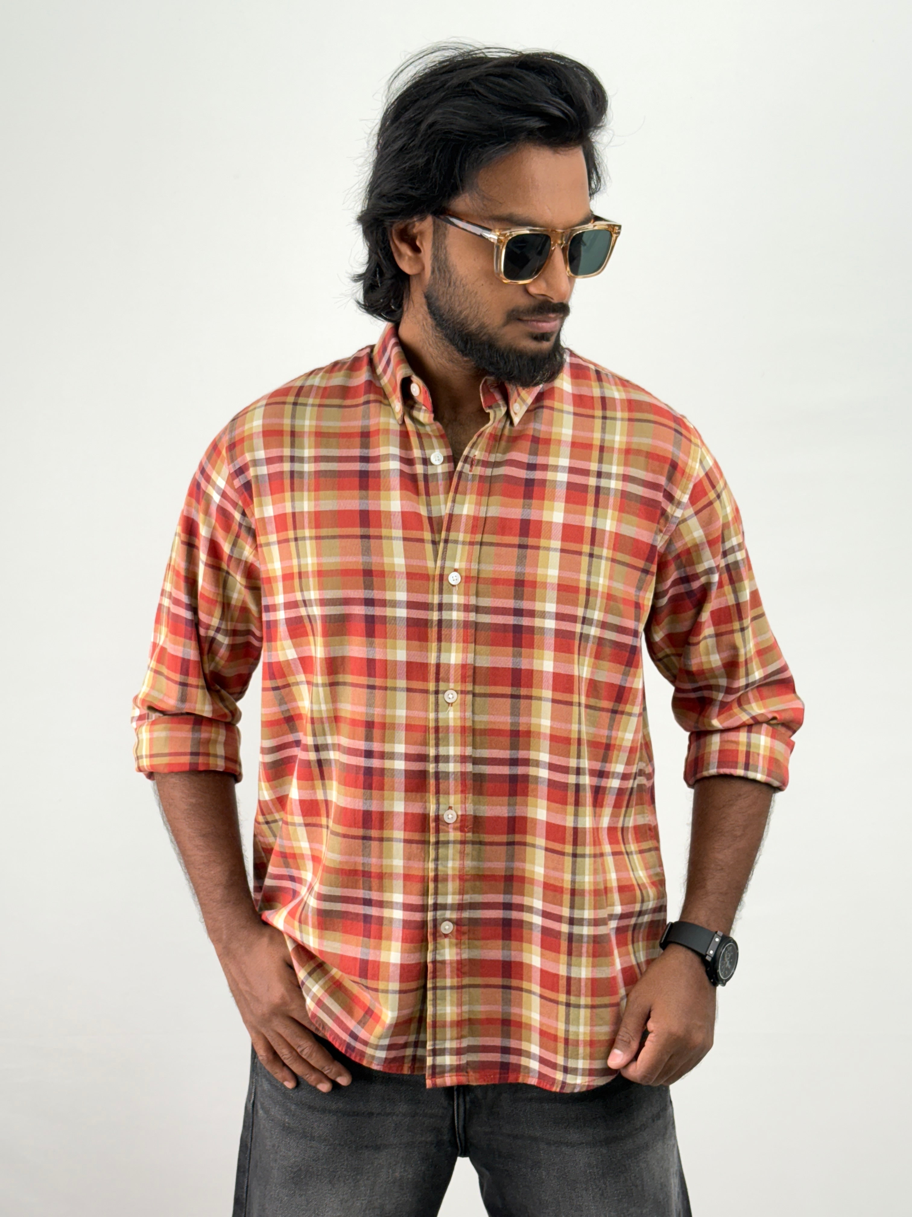 Orange Flannel Shirt