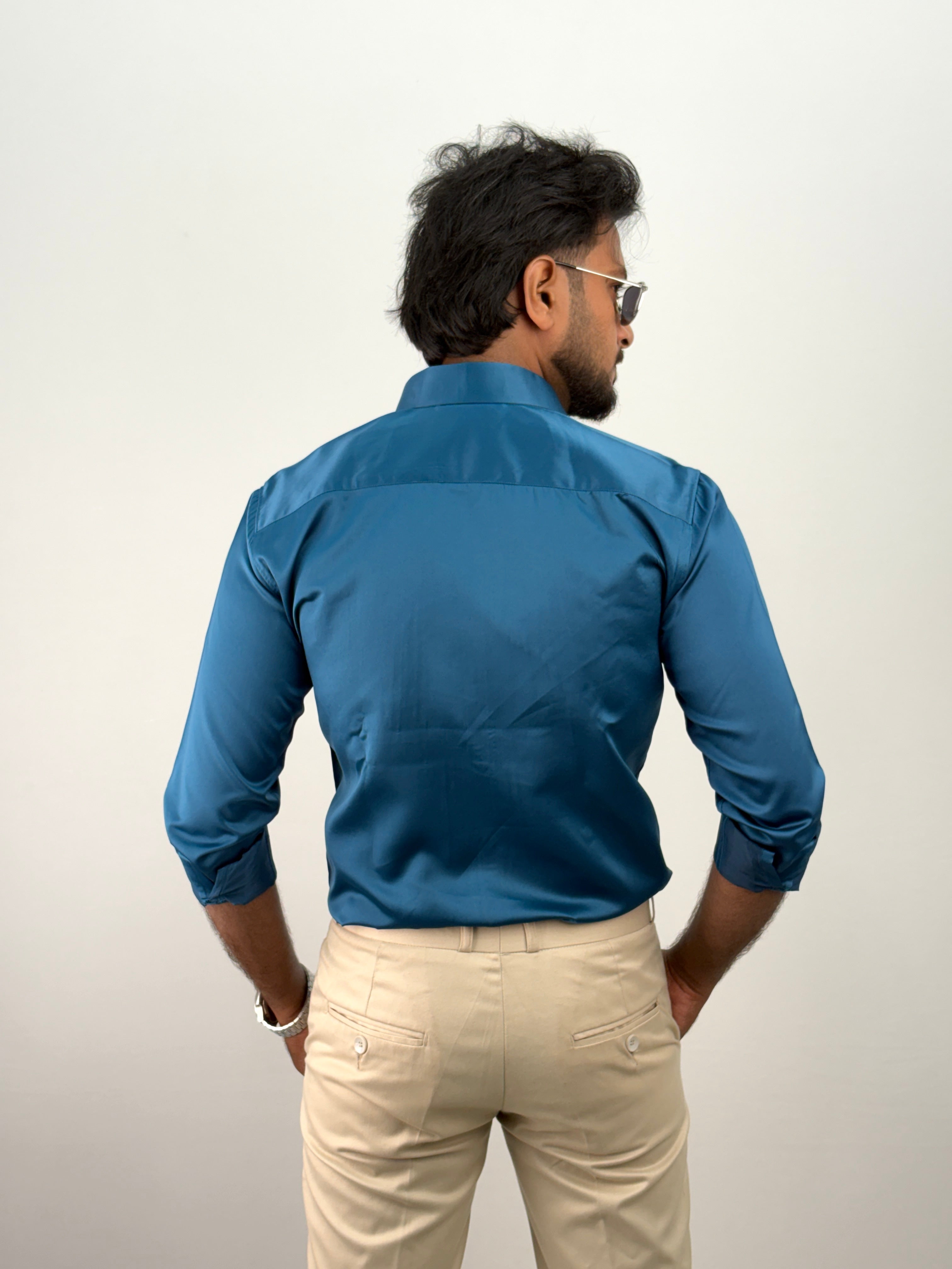 Peacock Designer Stone Work Shirts 12