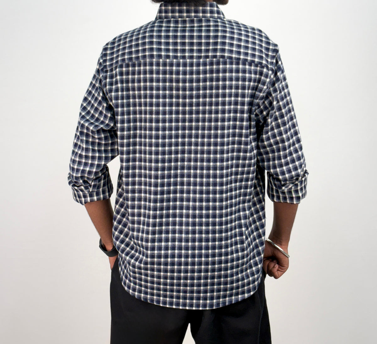 White Navy IMP Flannel Shirt 5