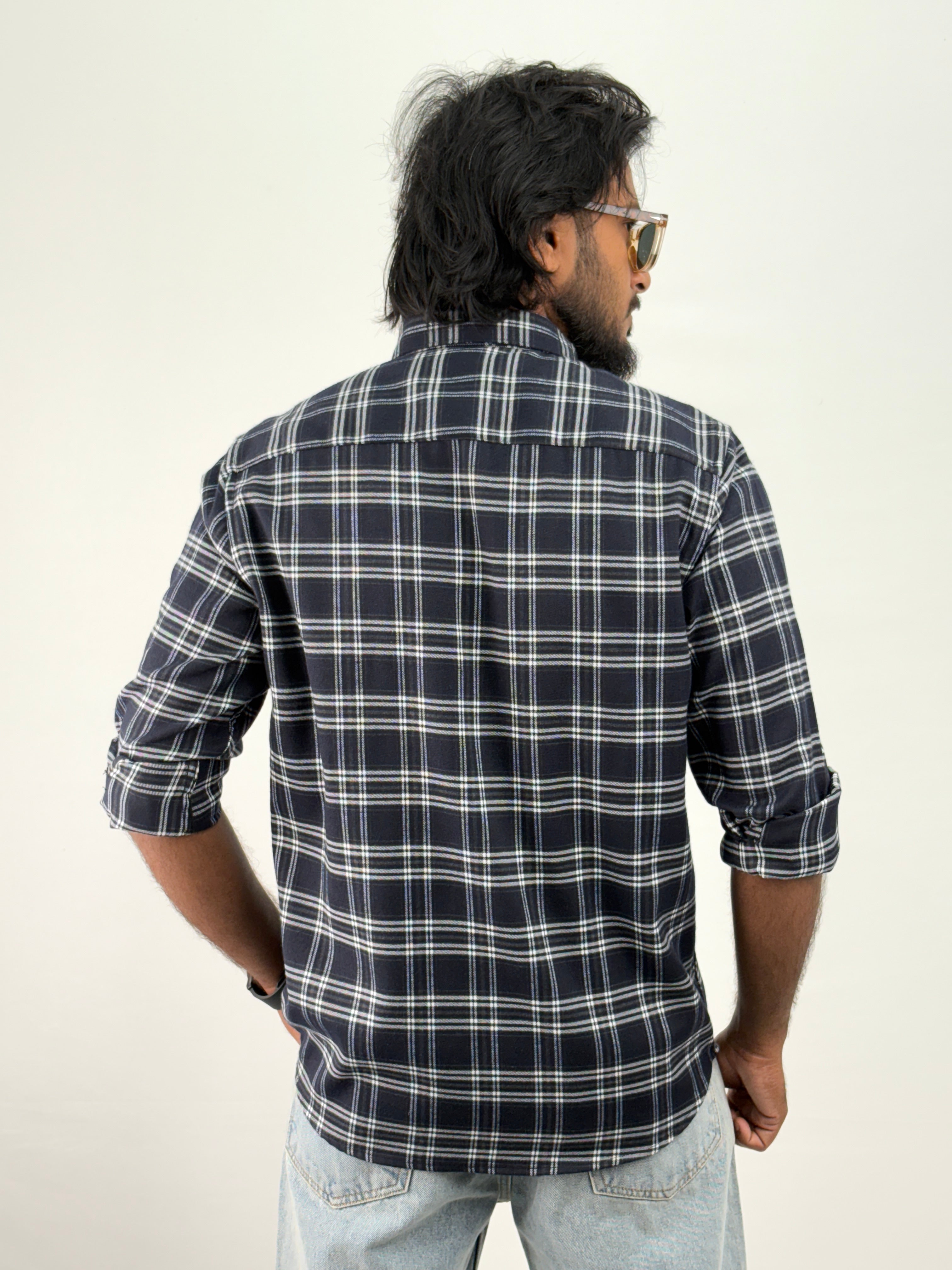 Navy Flannel Shirt