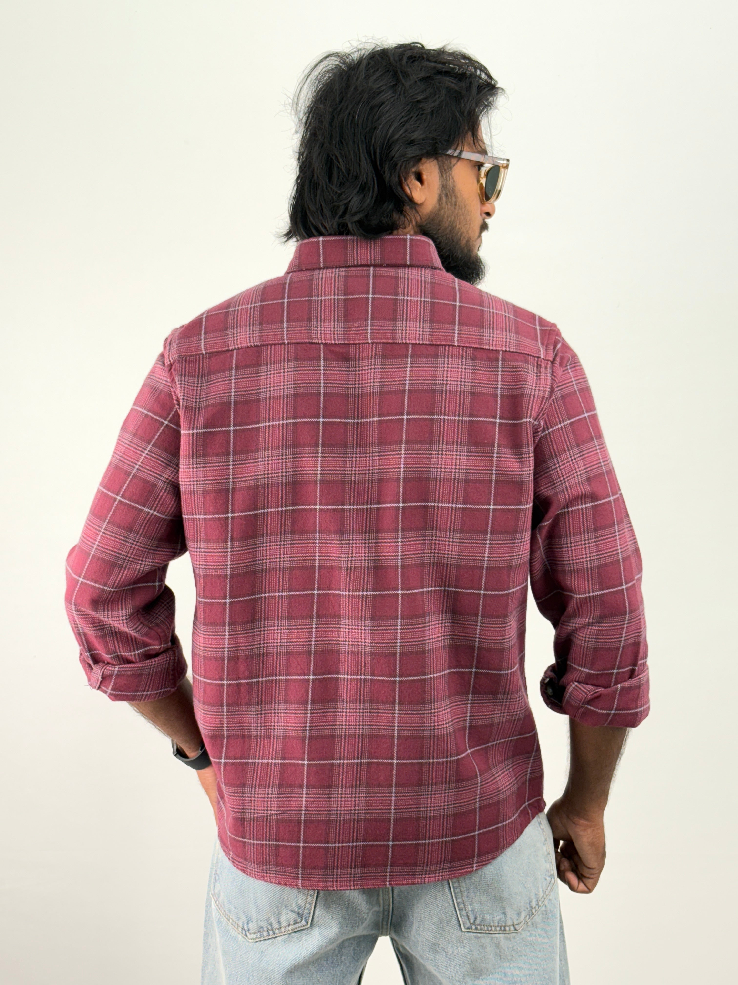 Maroon Flannel Shirt