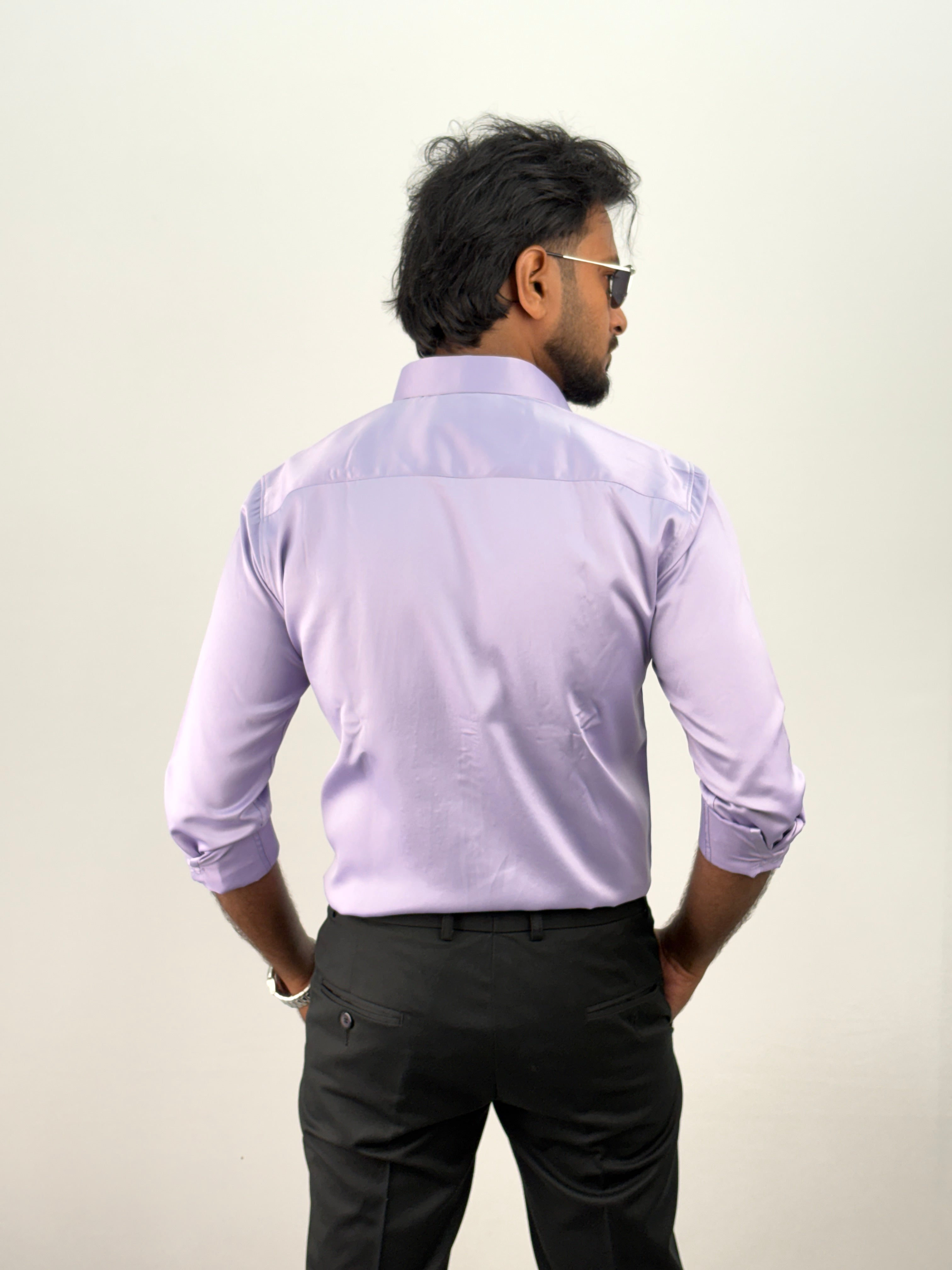 Lavender Designer Stone Work Shirts 12