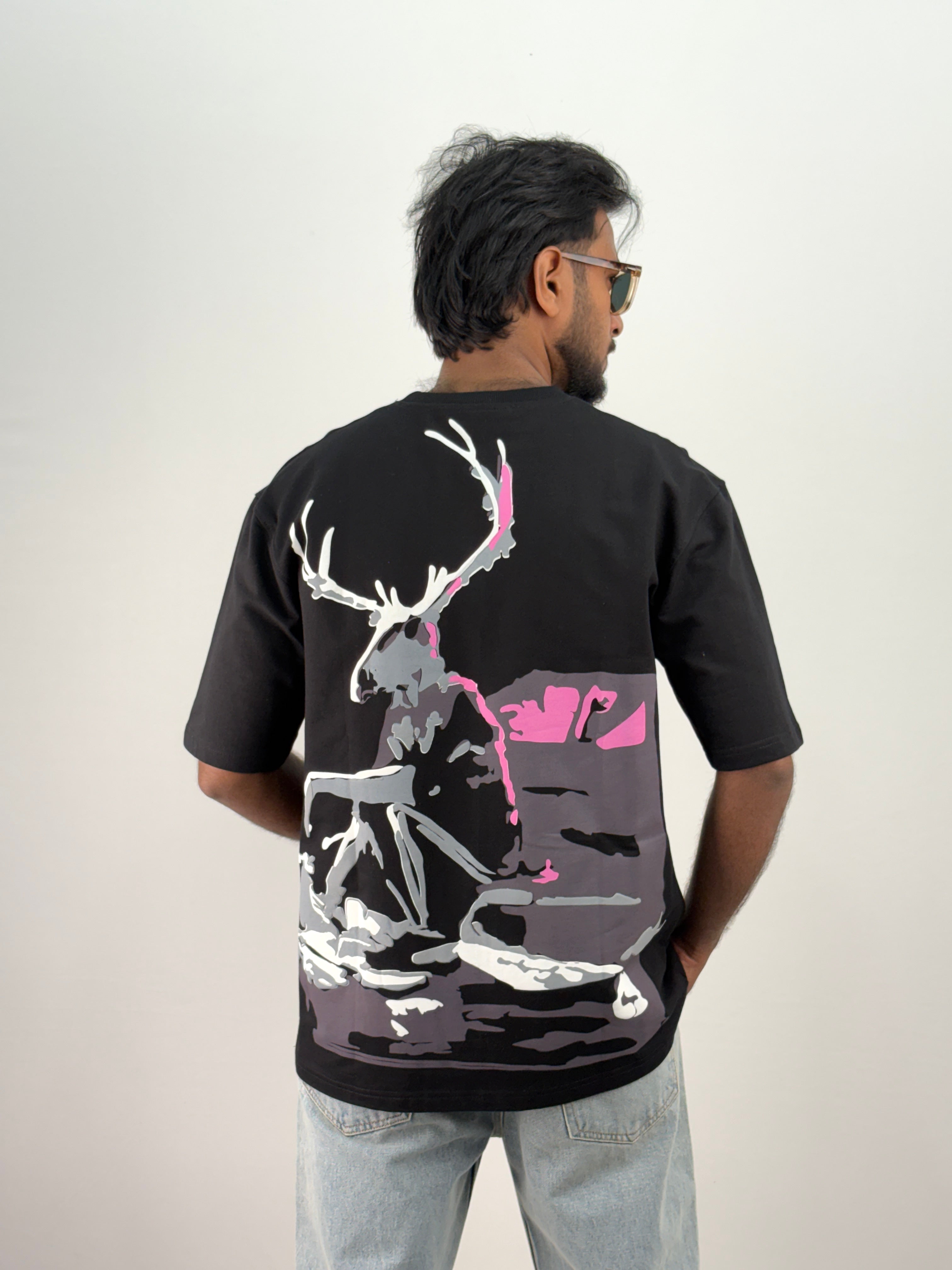 Black DripDrop Oversized T-Shirt