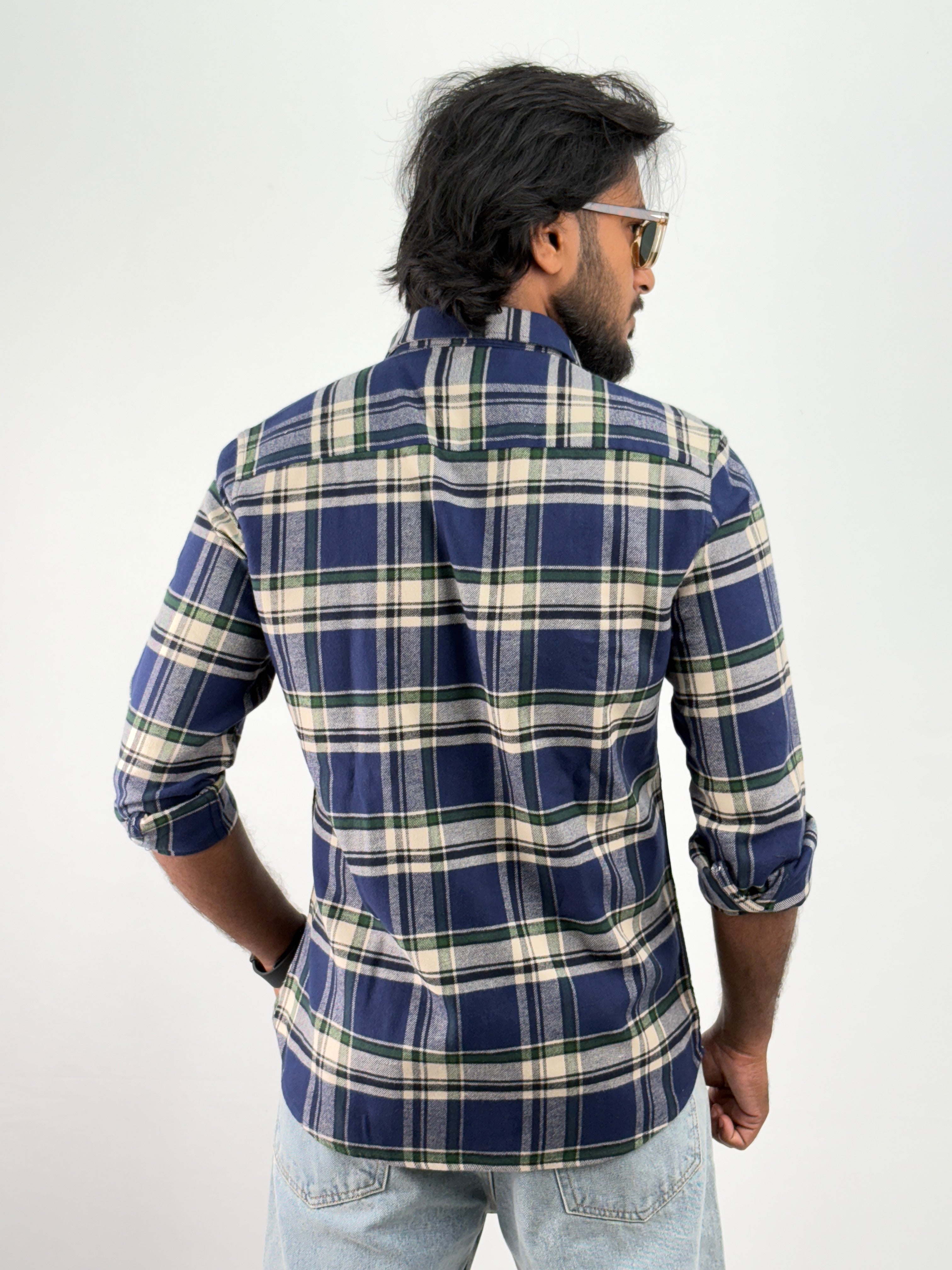 Navy Flannel Shirt