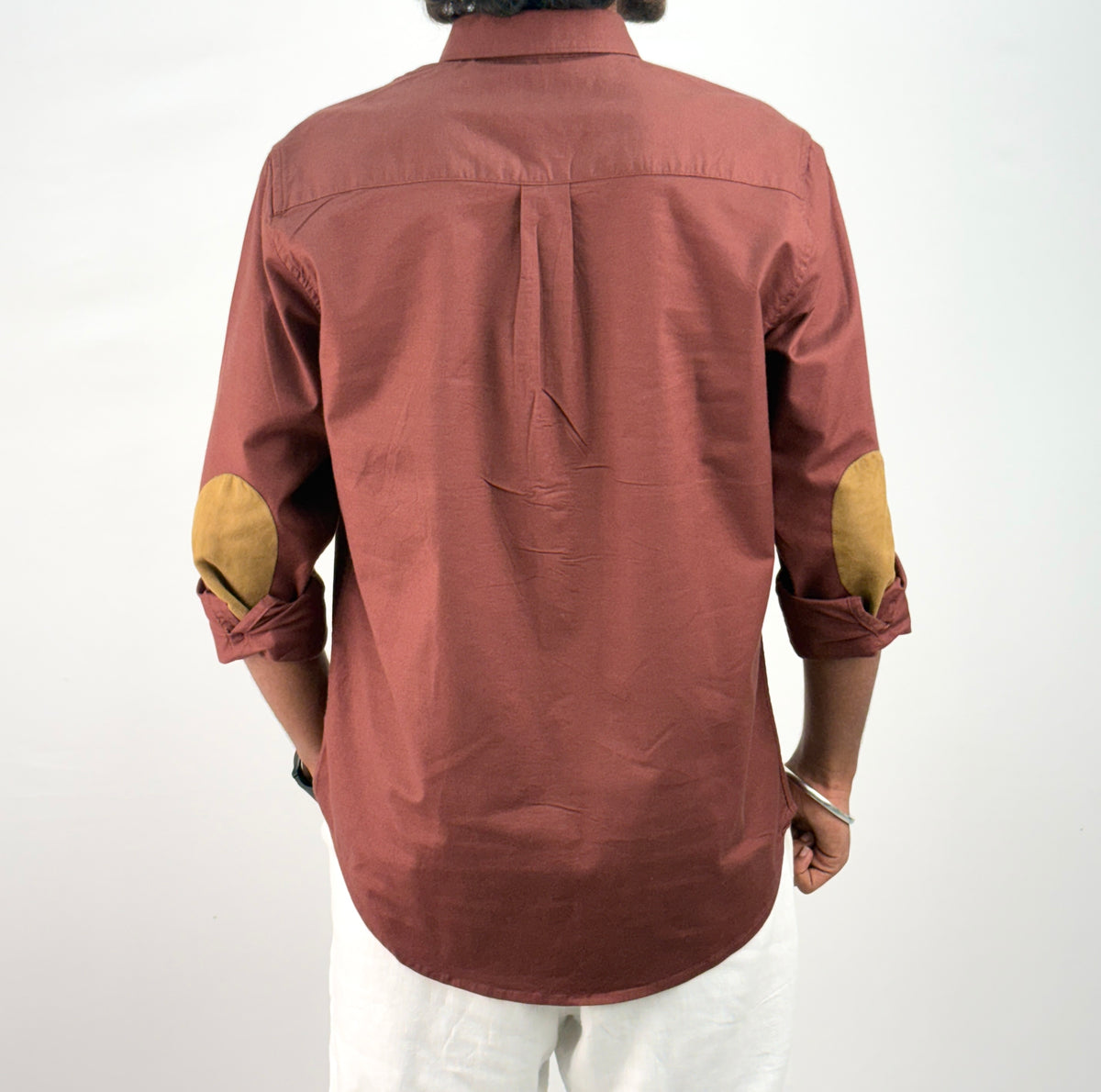 Brown Elbow Patch Shirt 2