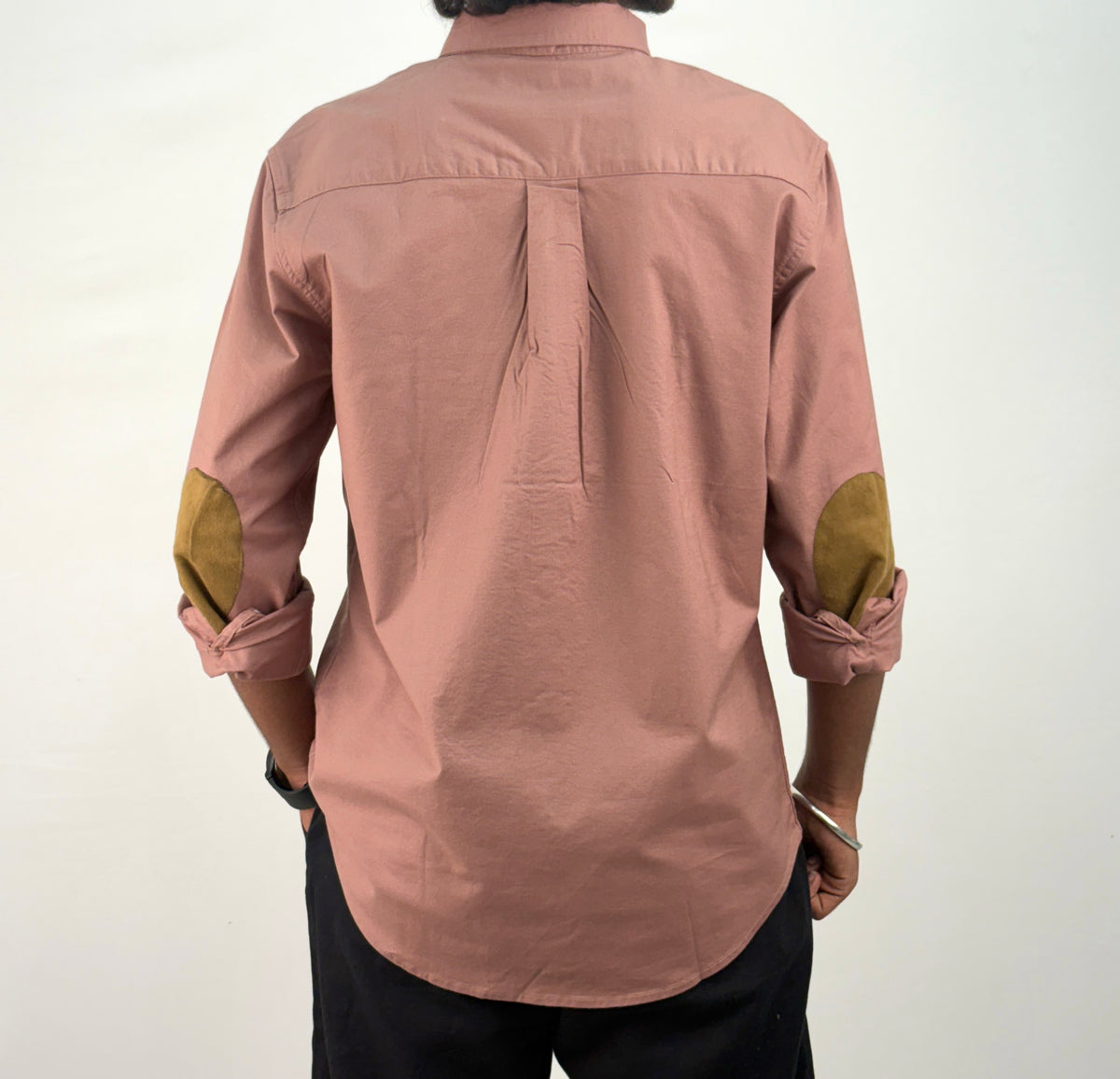 Mauve Elbow Patch Shirt 2