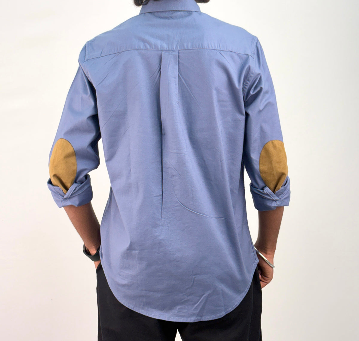 Blue Elbow Patch Shirt 2