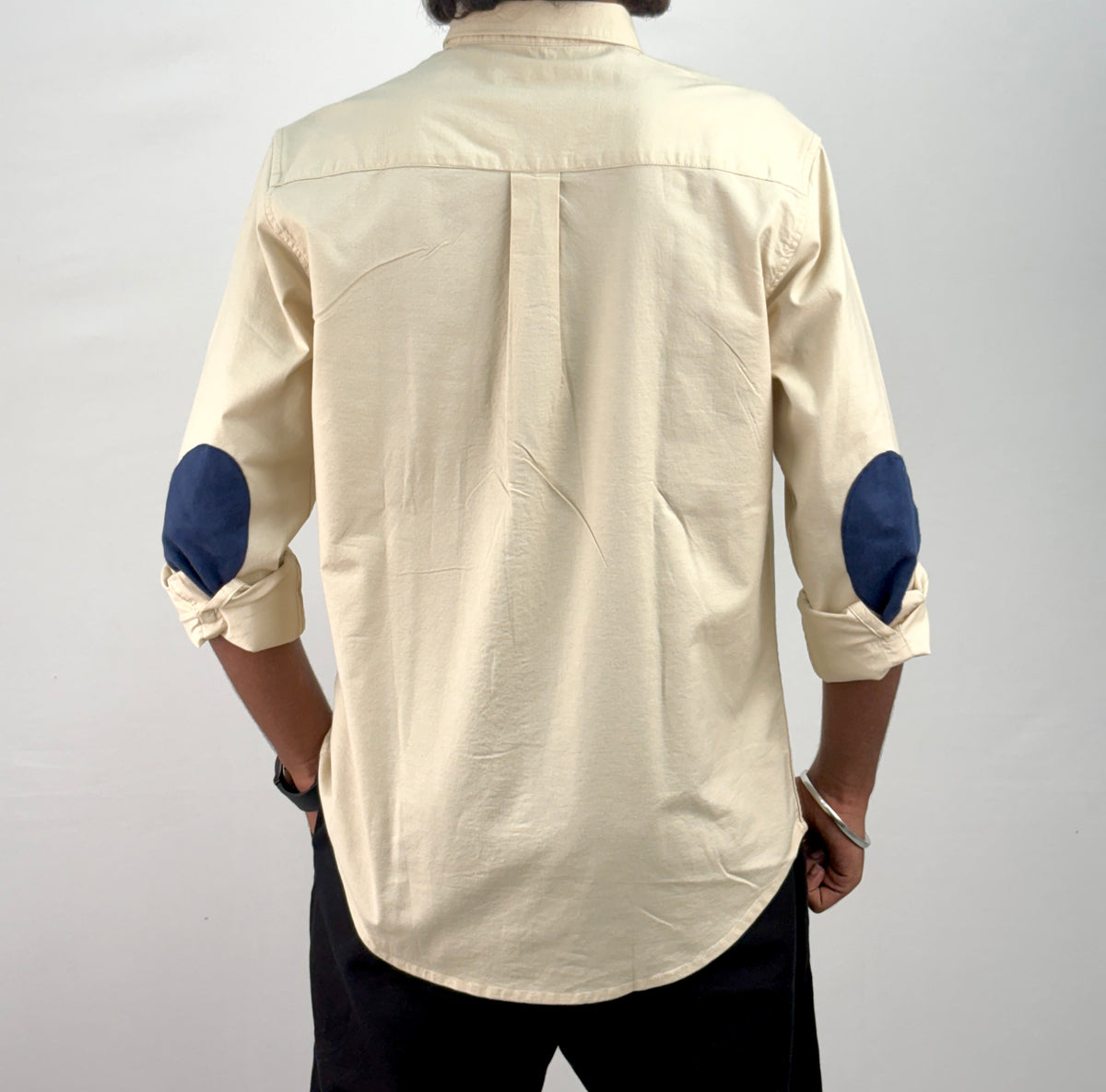 Beige Elbow Patch Shirt 2