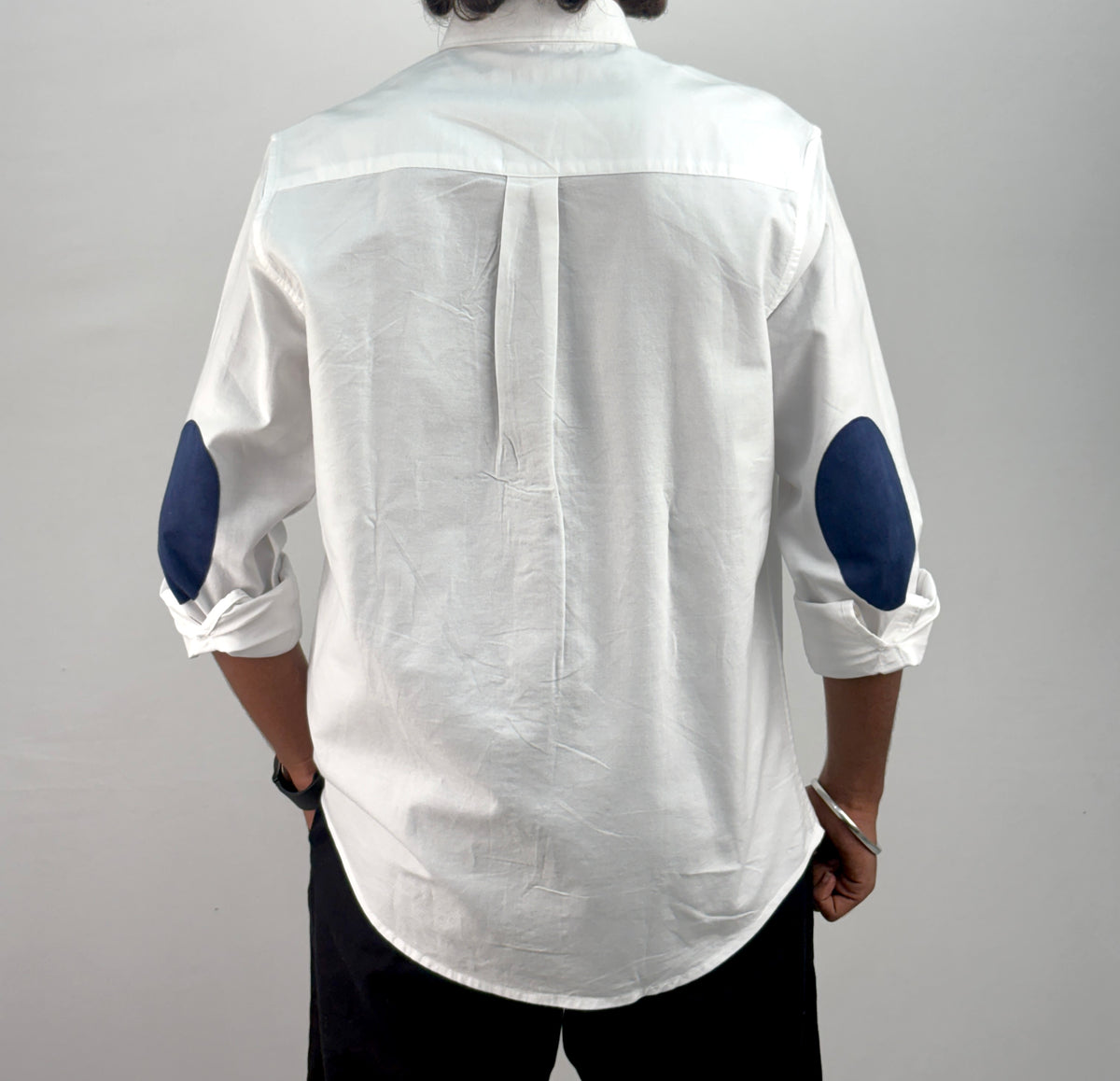White Elbow Patch Shirt 2