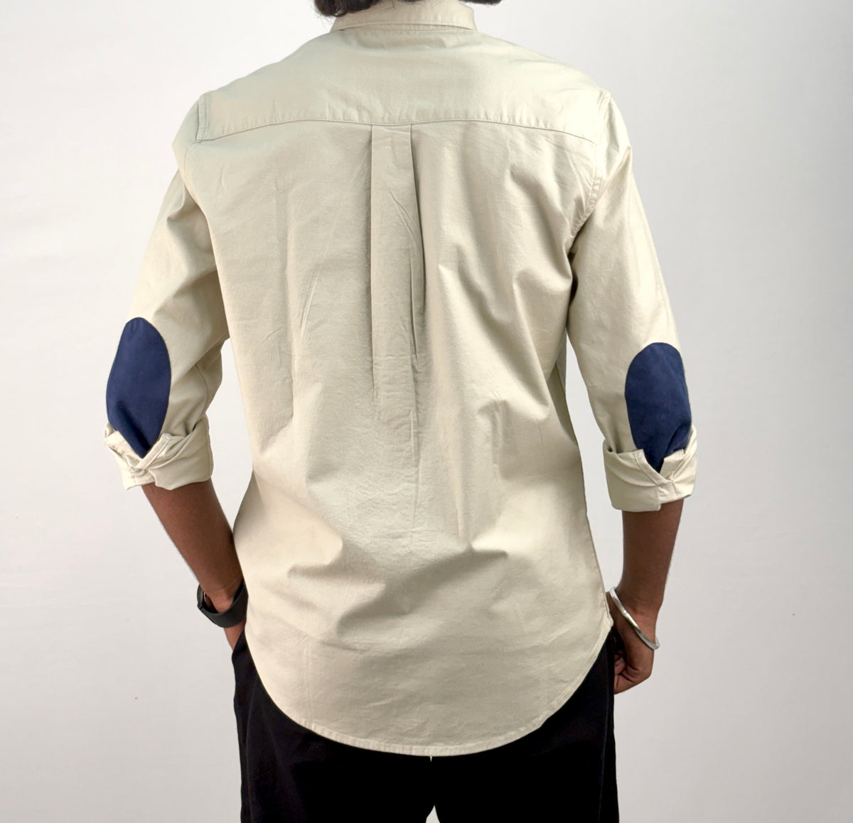 Grey Elbow Patch Shirt 2