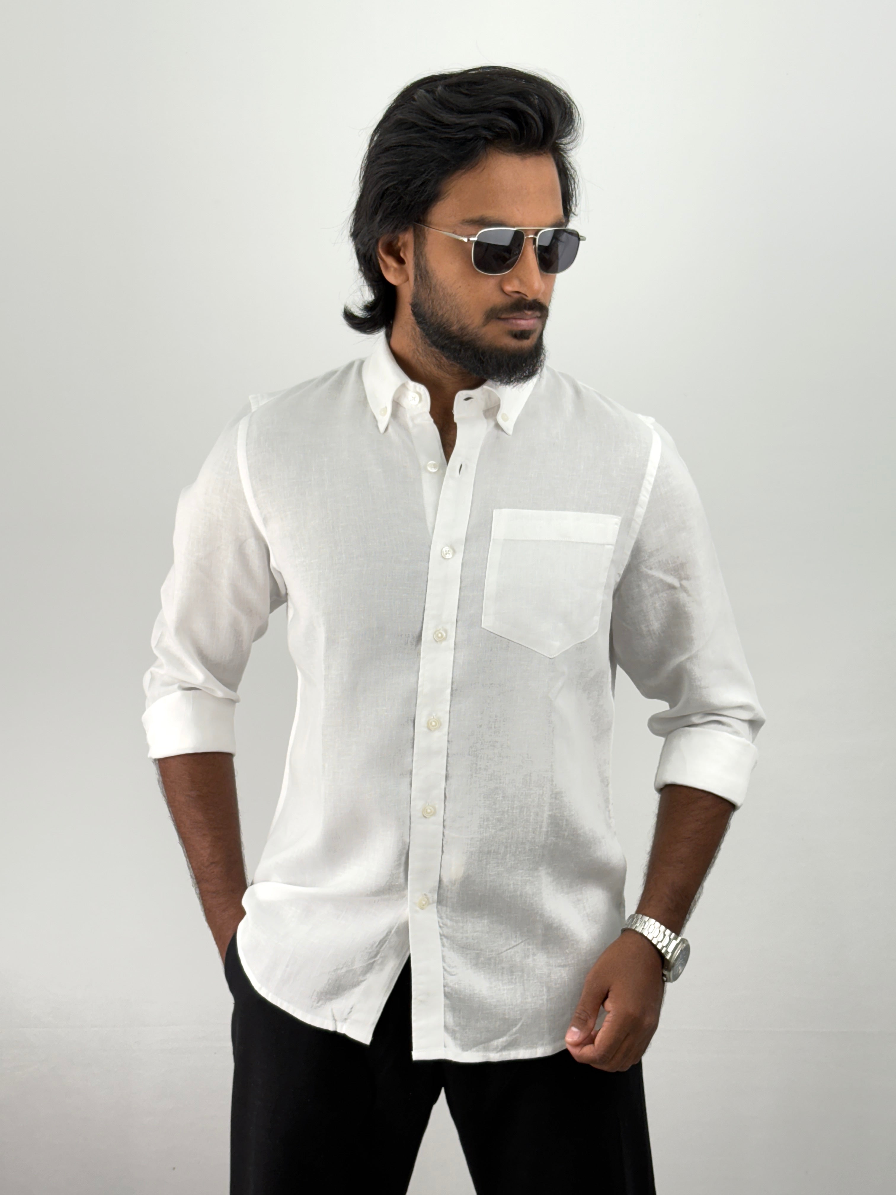 White Linen Shirt