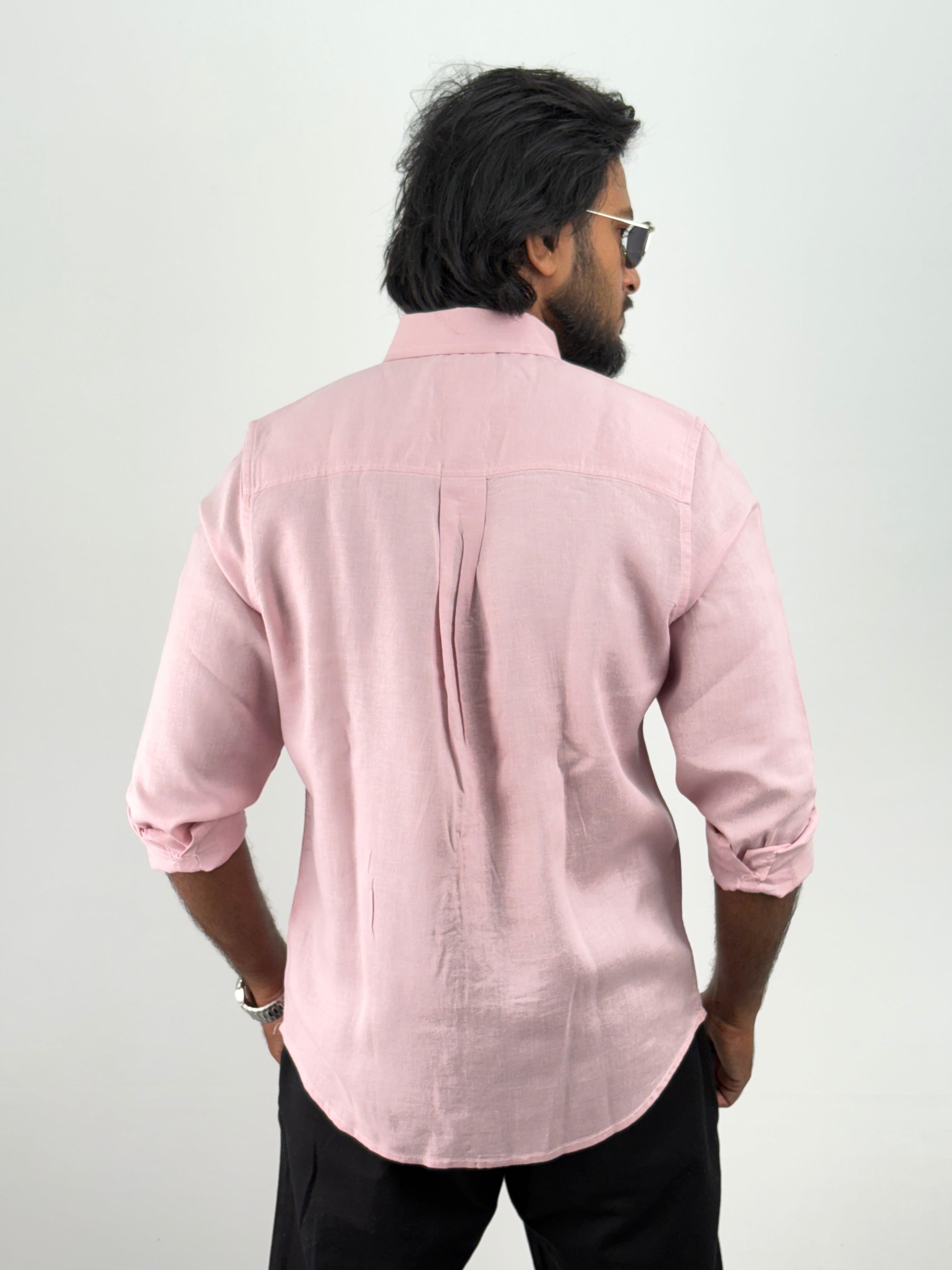 Peach Linen Shirt