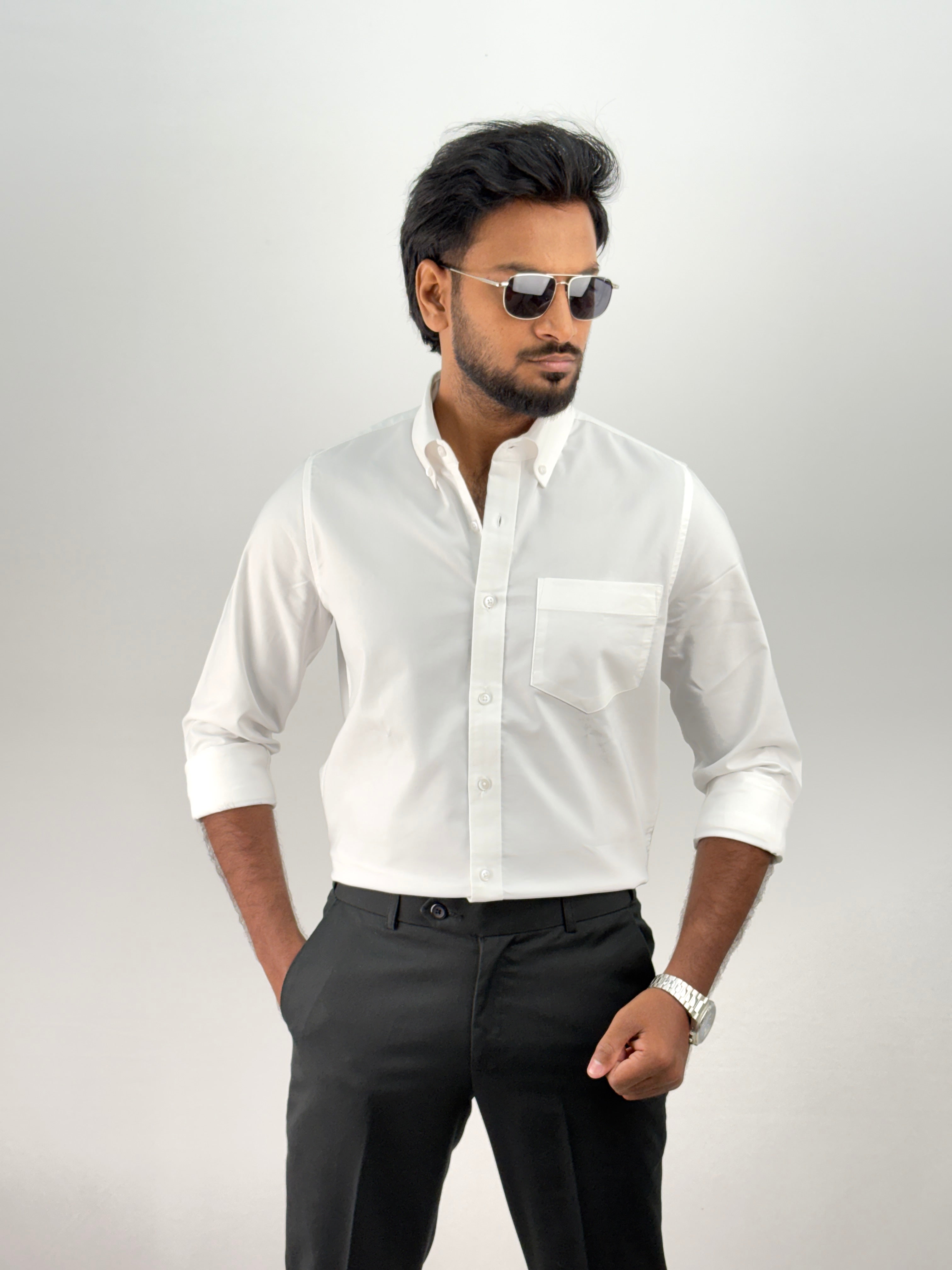 White Plain Oxford Shirt 5