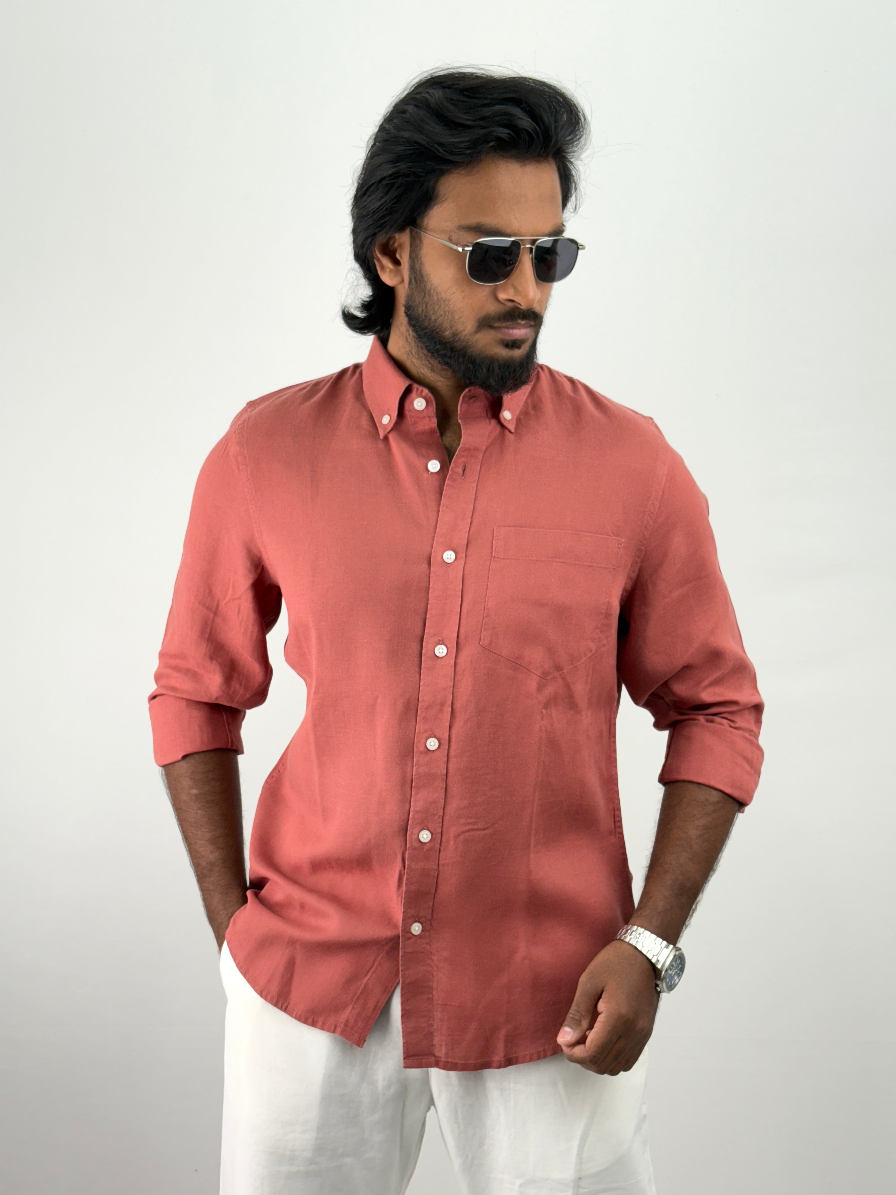 Cherry Linen Shirt