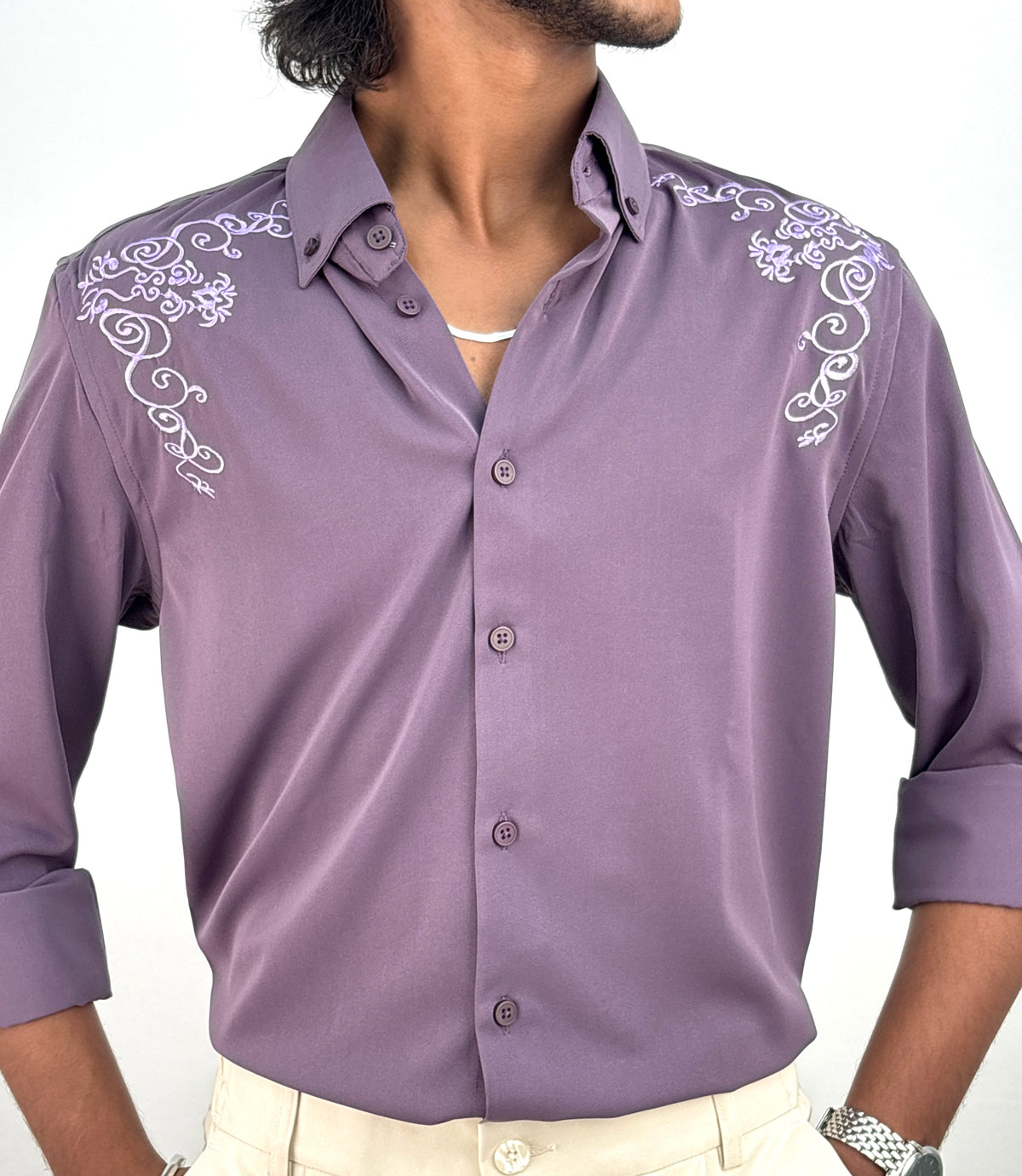 Lavender IMP Embroidery Shirt