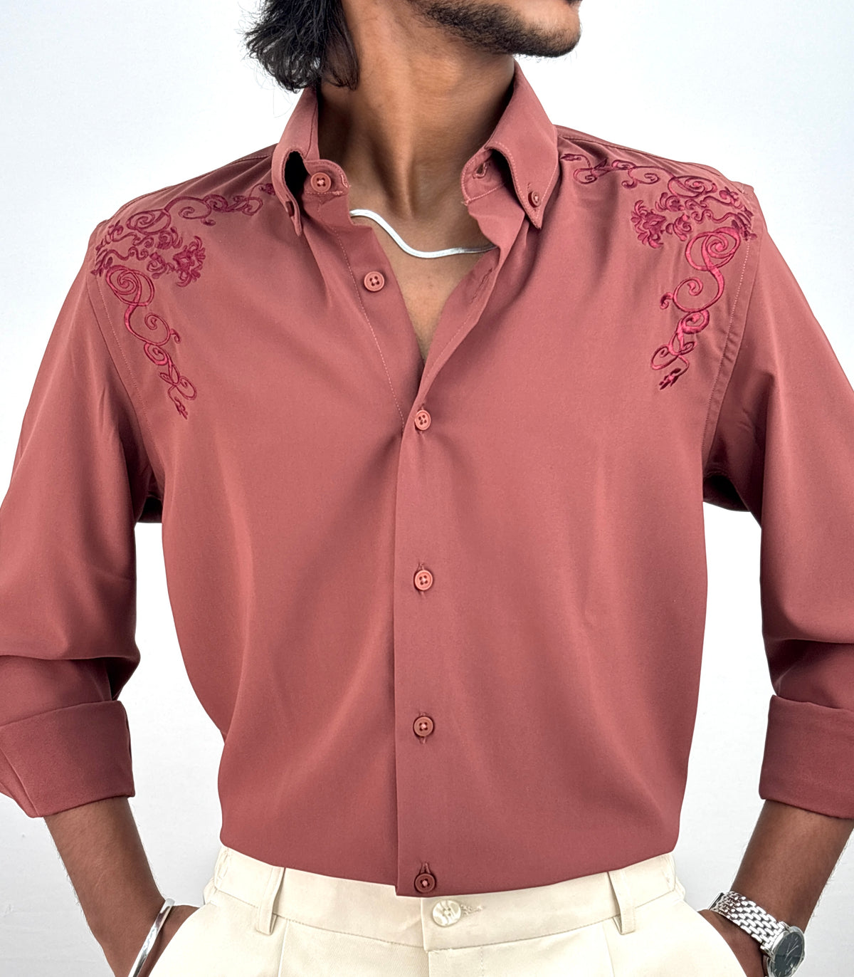 Cherry  IMP Embroidery Shirt