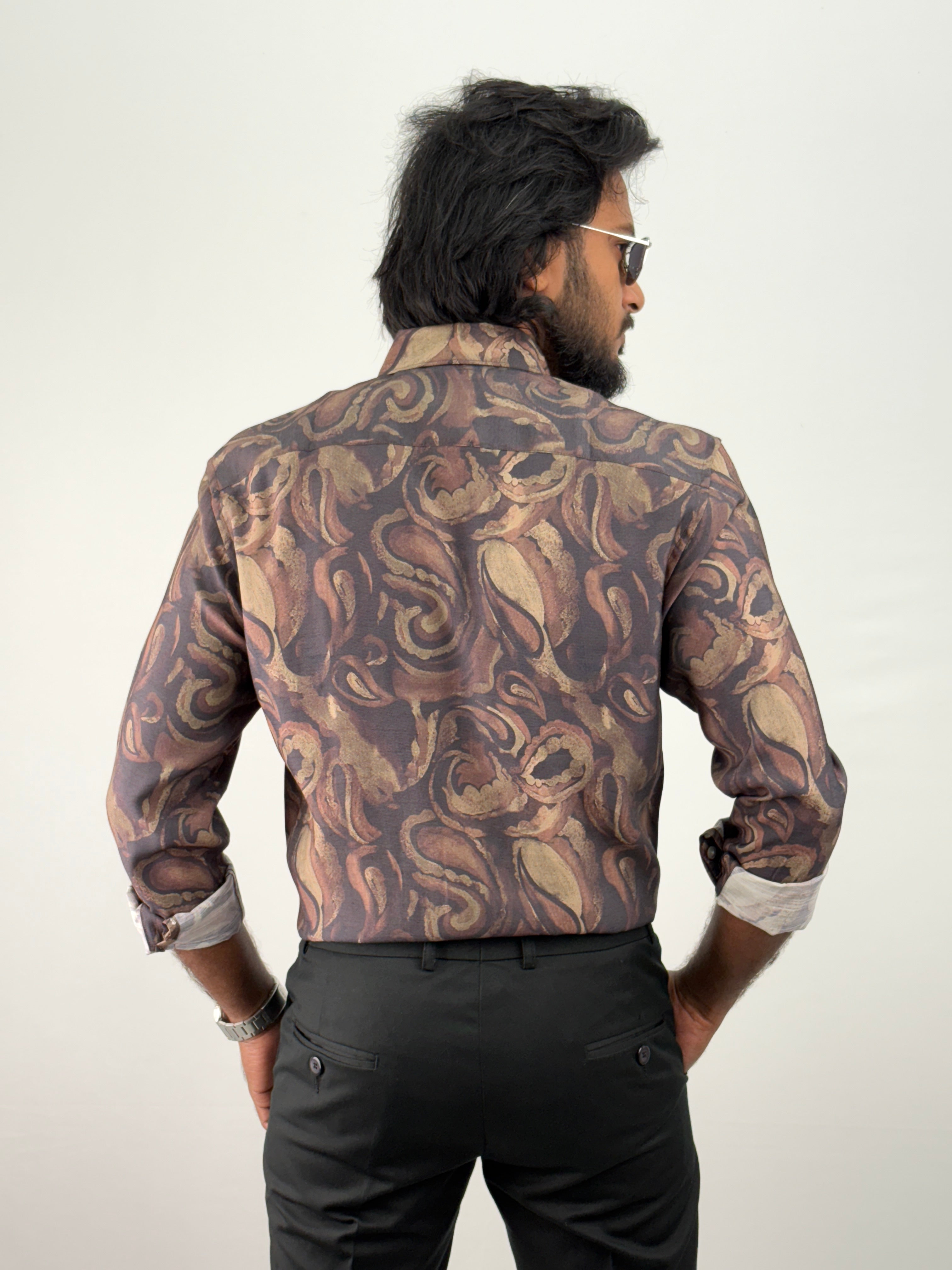 Maroon Printed Shirt