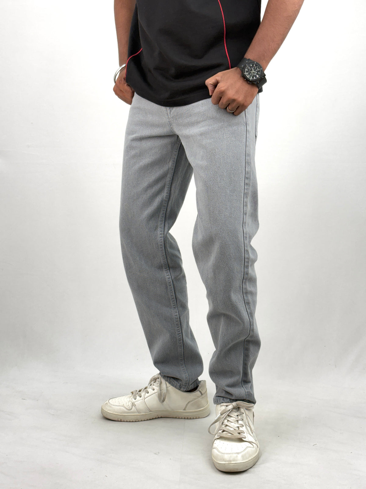 Grey Semi Baggy Jean 2