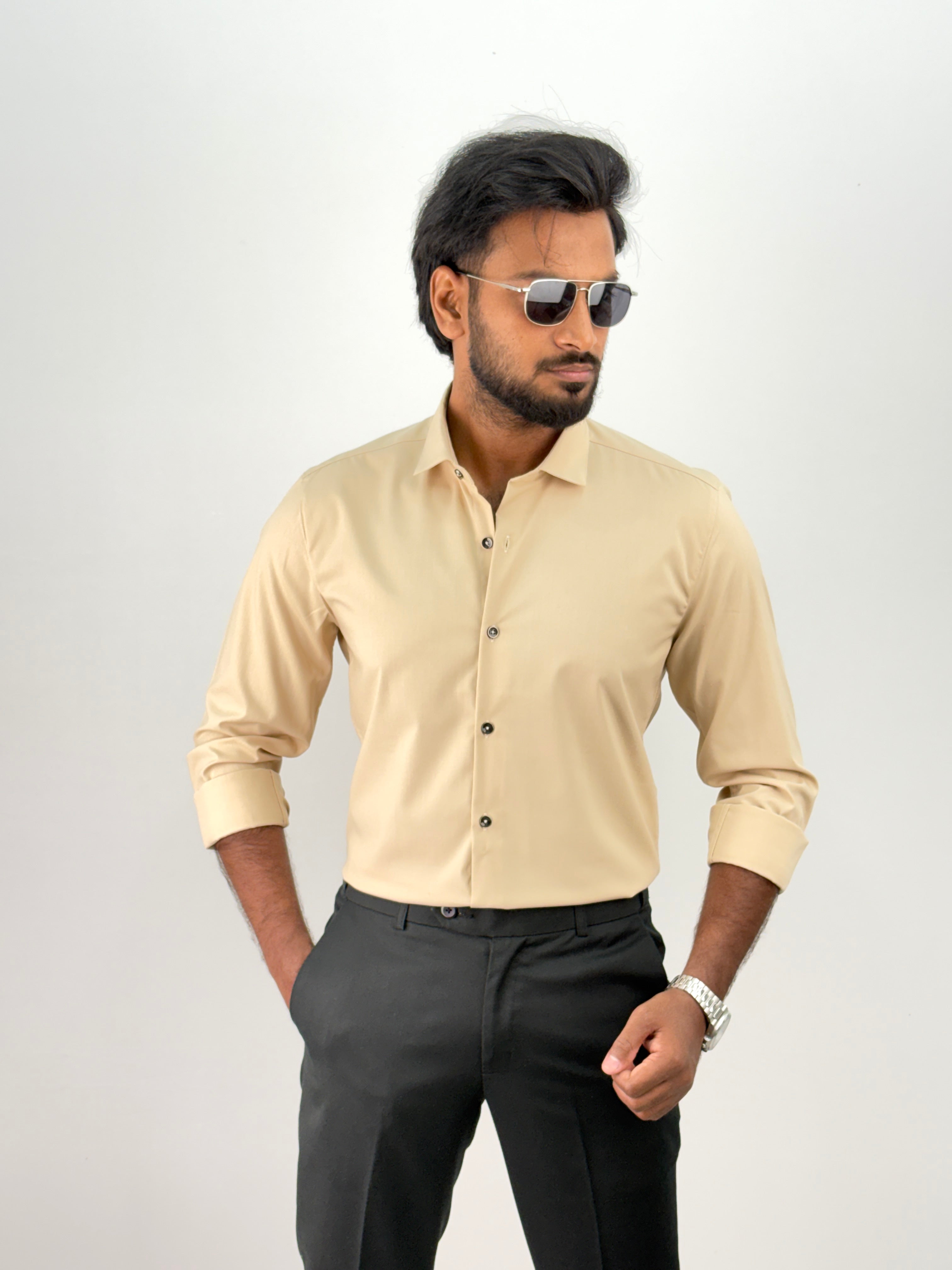 Beige Liquid Shirt