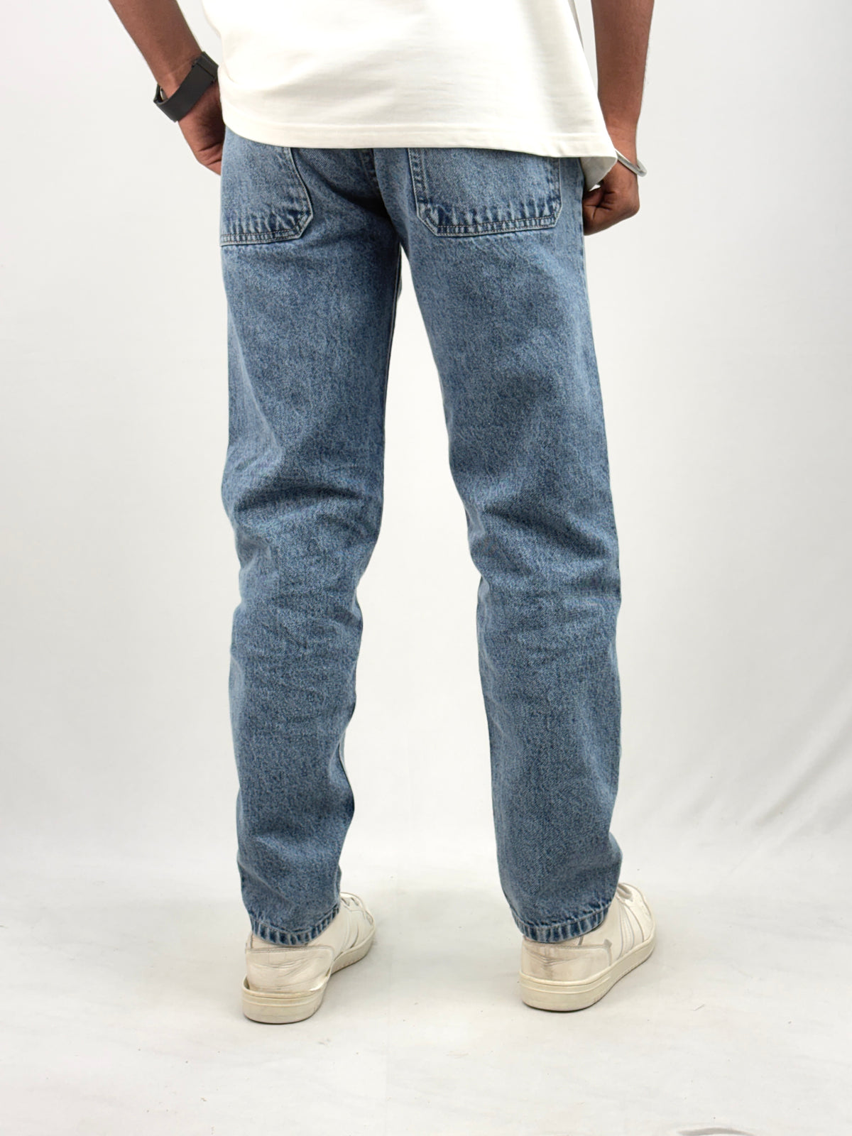 Blue Acid Wash Semi Baggy Jean 2