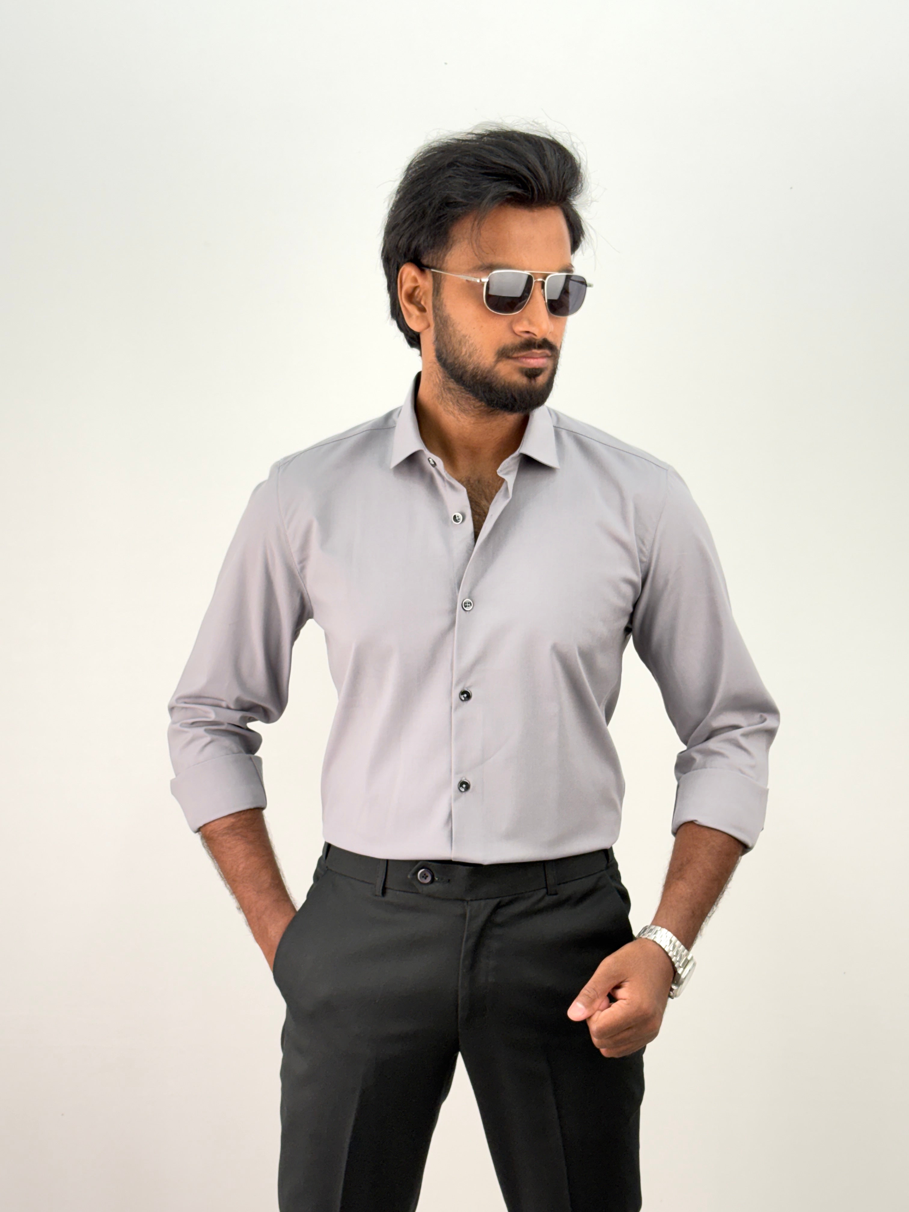 Grey Liquid Shirt