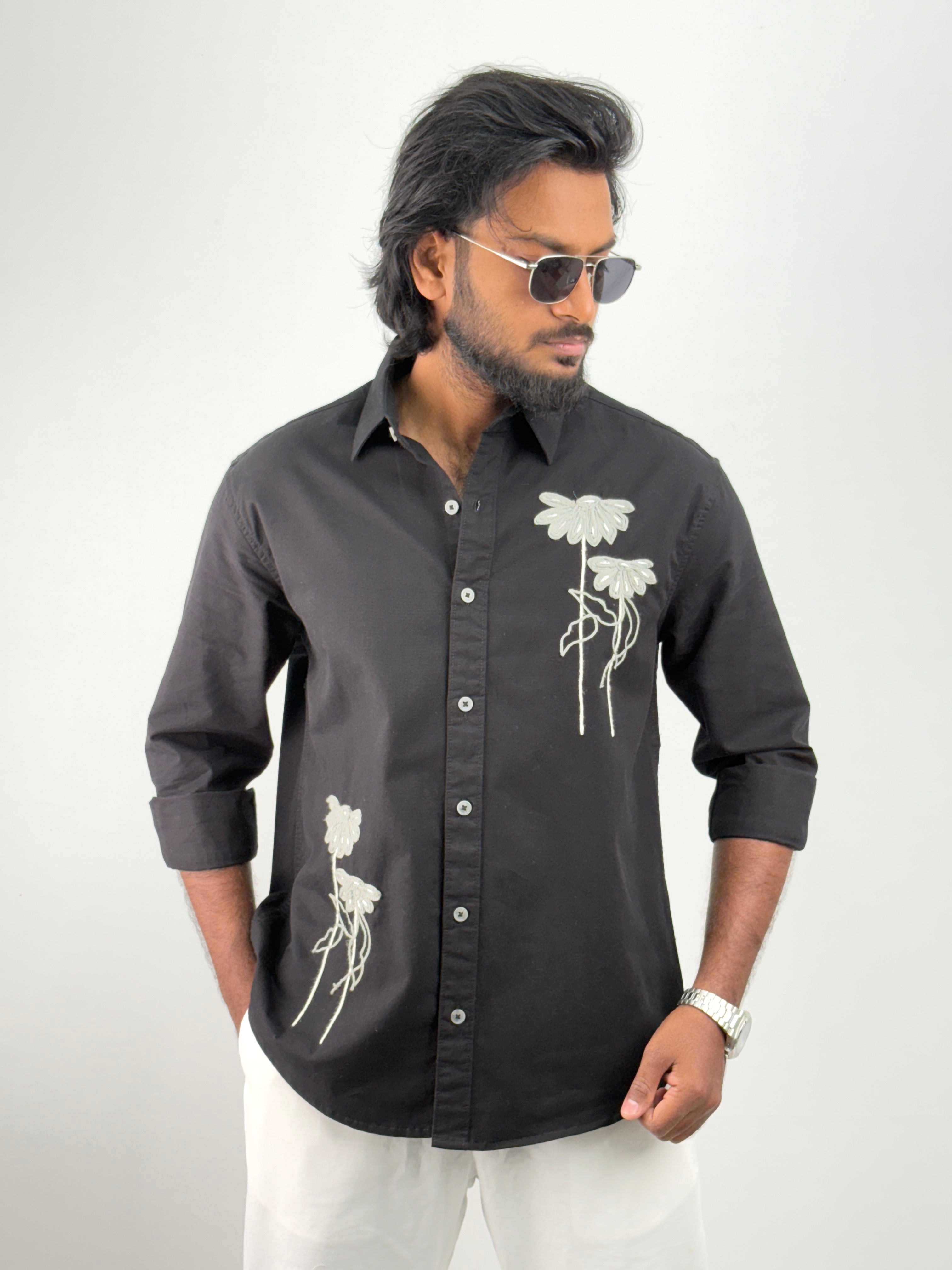 Black Embroidery Shirt