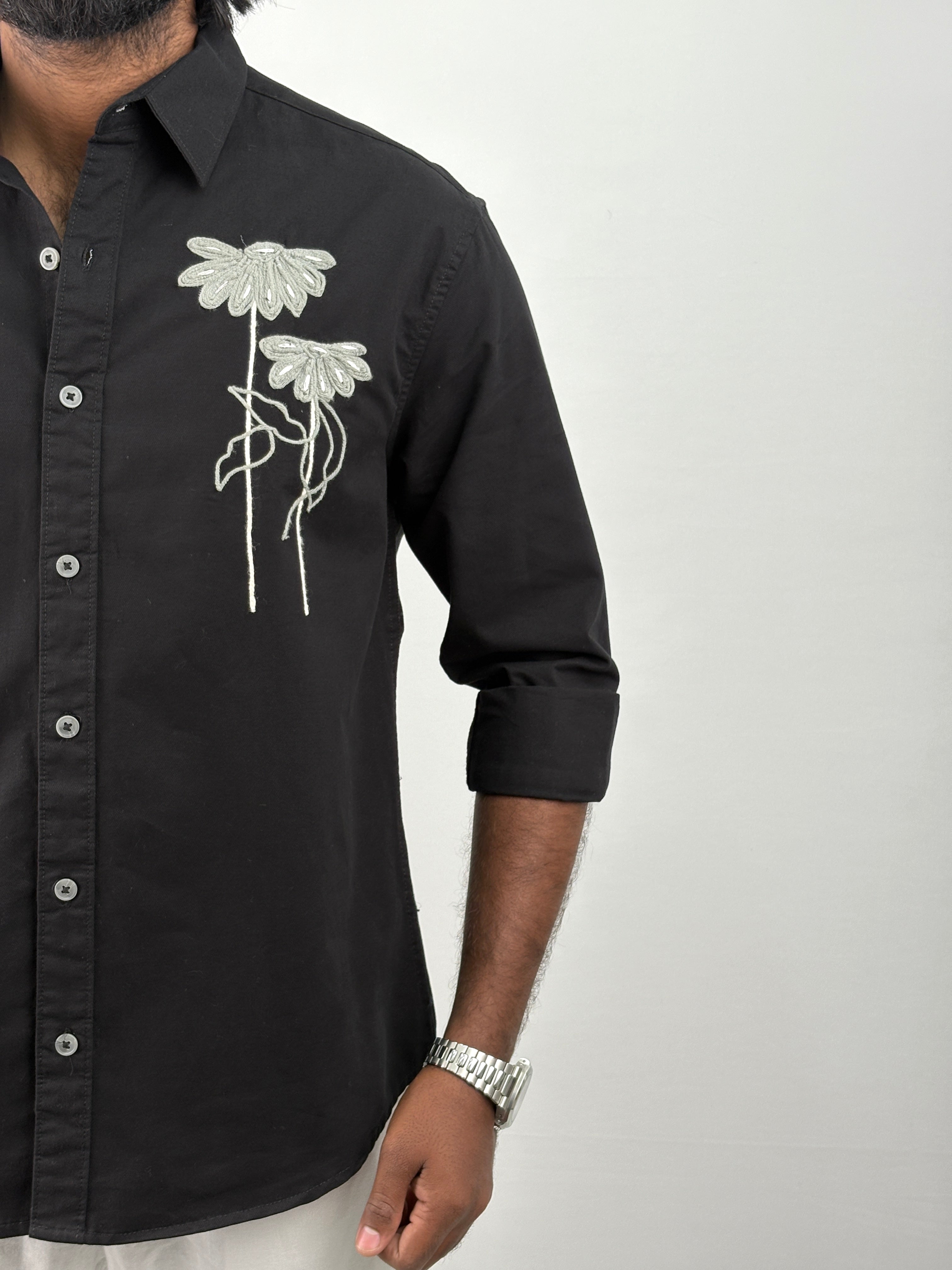 Black Embroidery Shirt