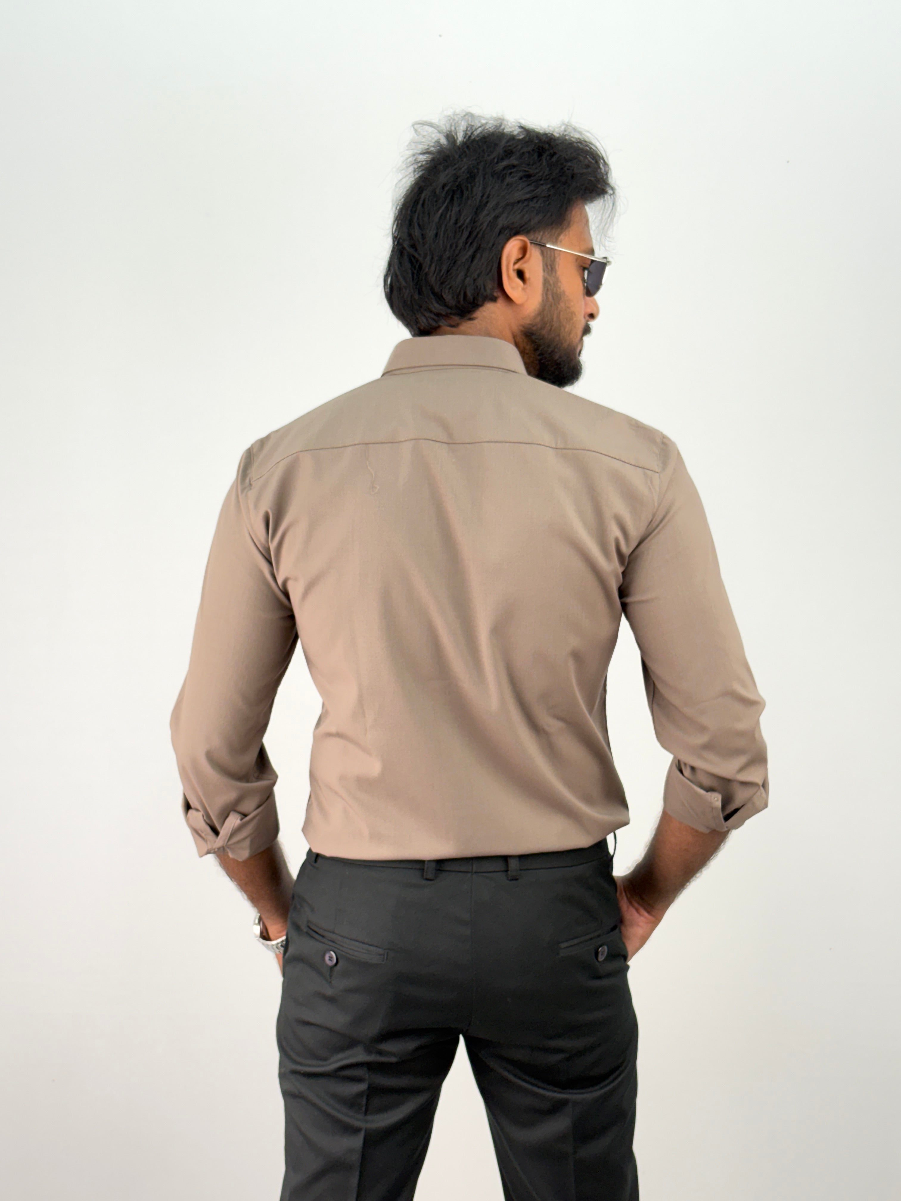 Light Brown Liquid Shirt