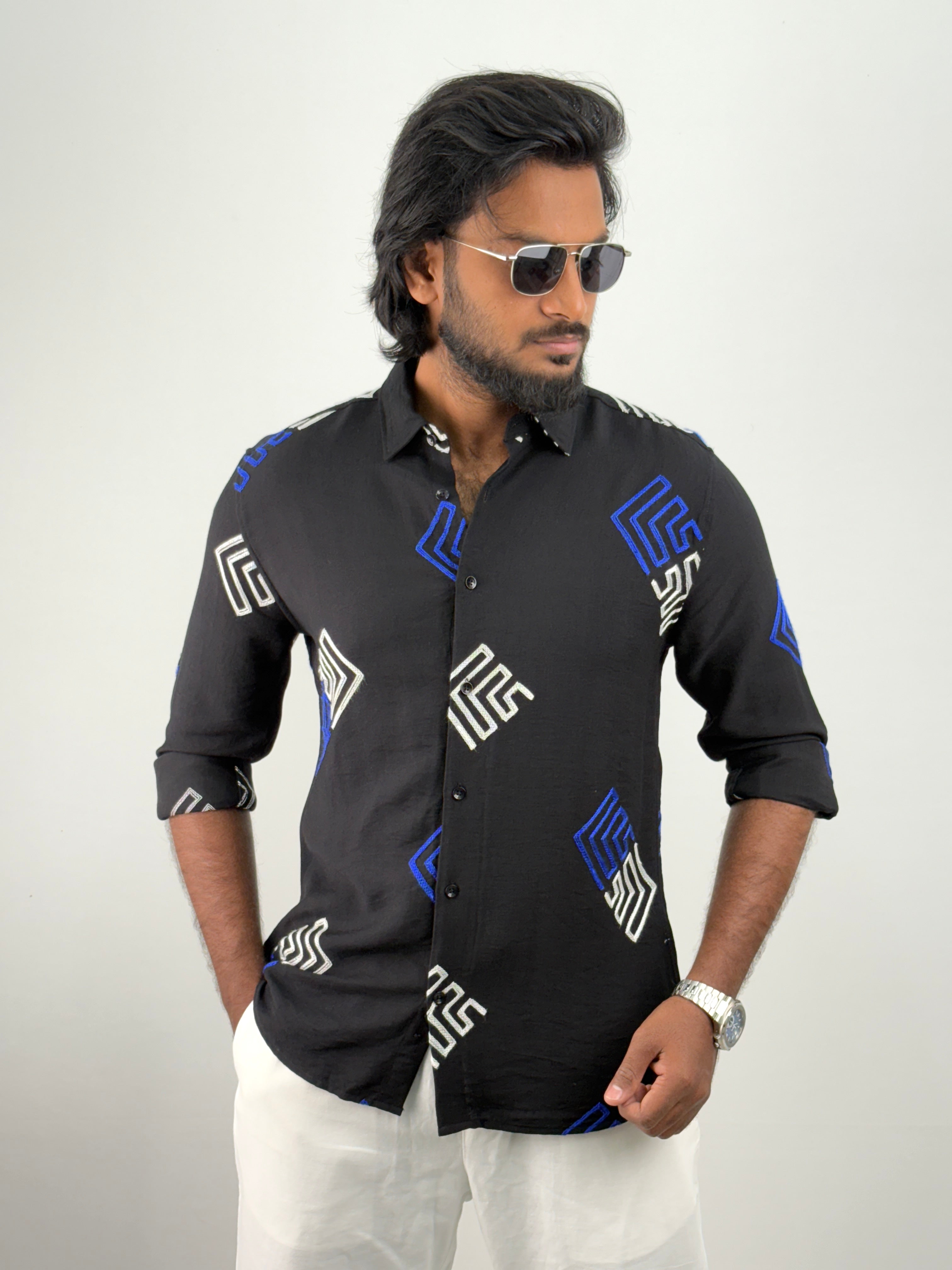 Black Embroidery Shirt