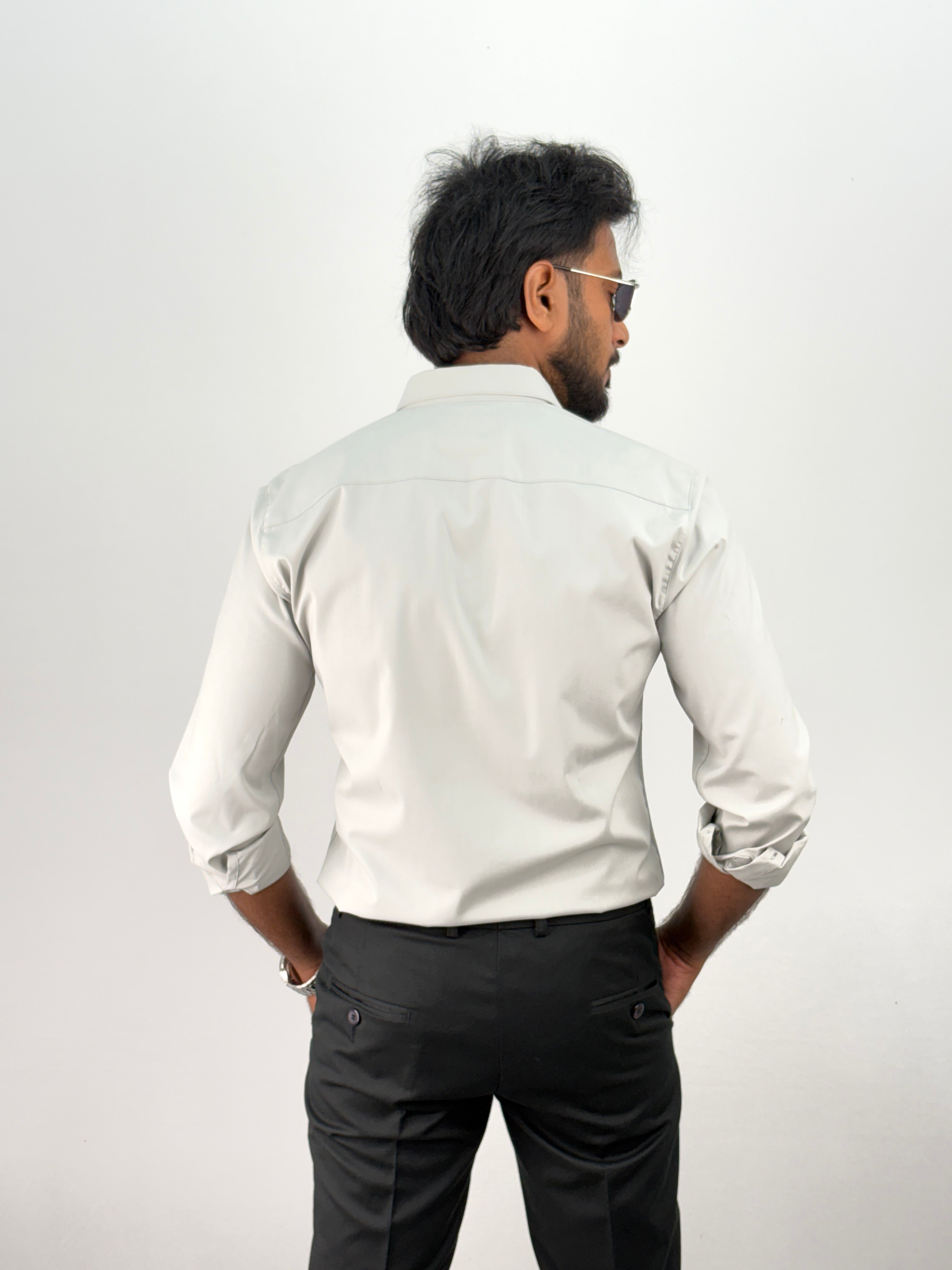 Light Grey Liquid Shirt