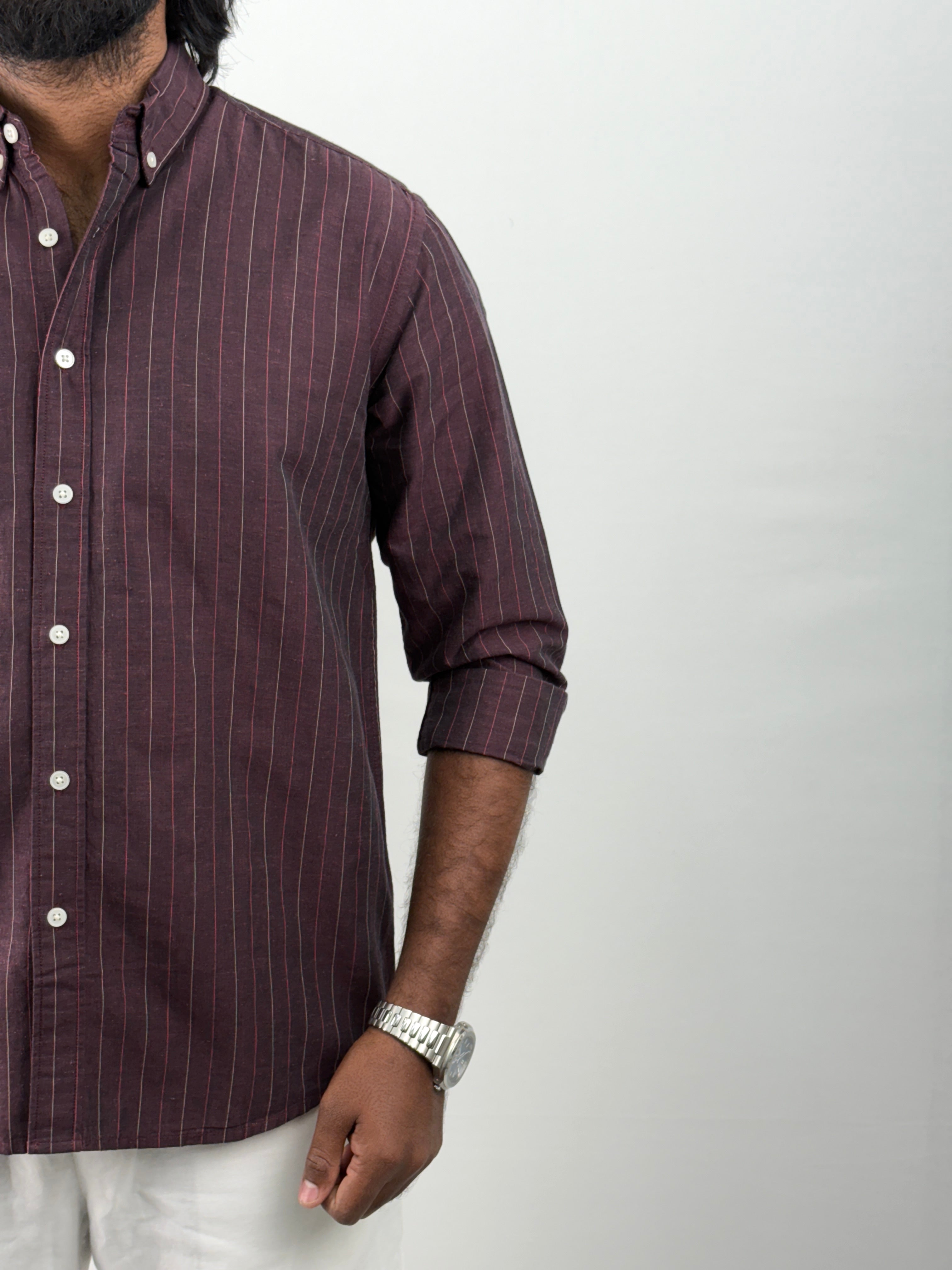 Maroon Stripe Shirt