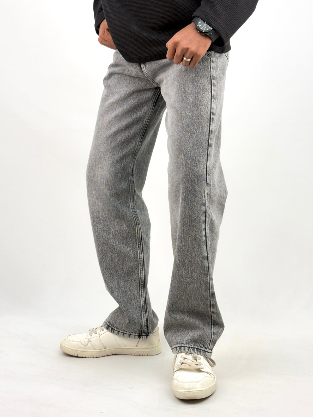 Grey Straight Fit Jean 1