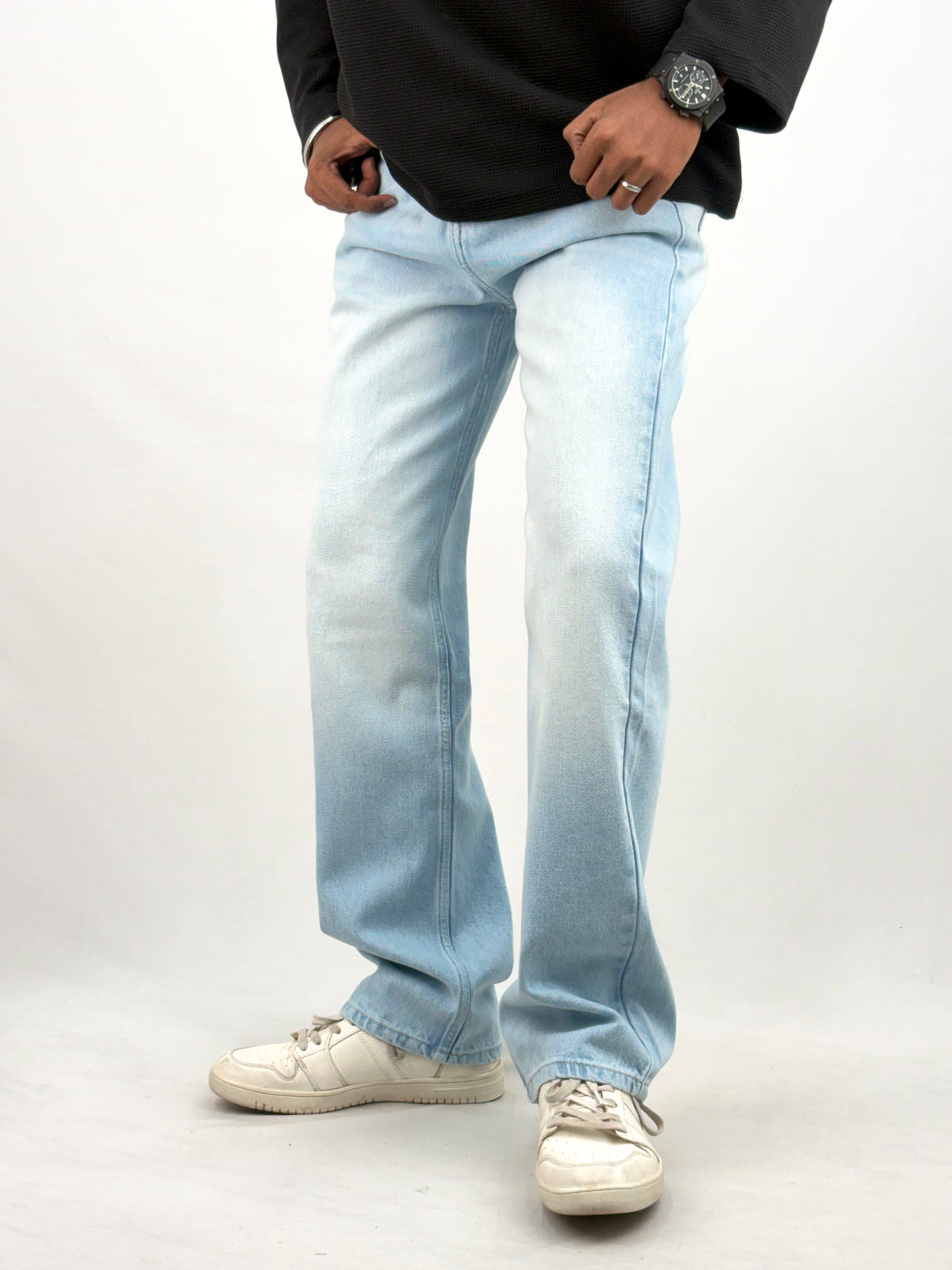 Ice Blue Shade Straight Fit Jean 1
