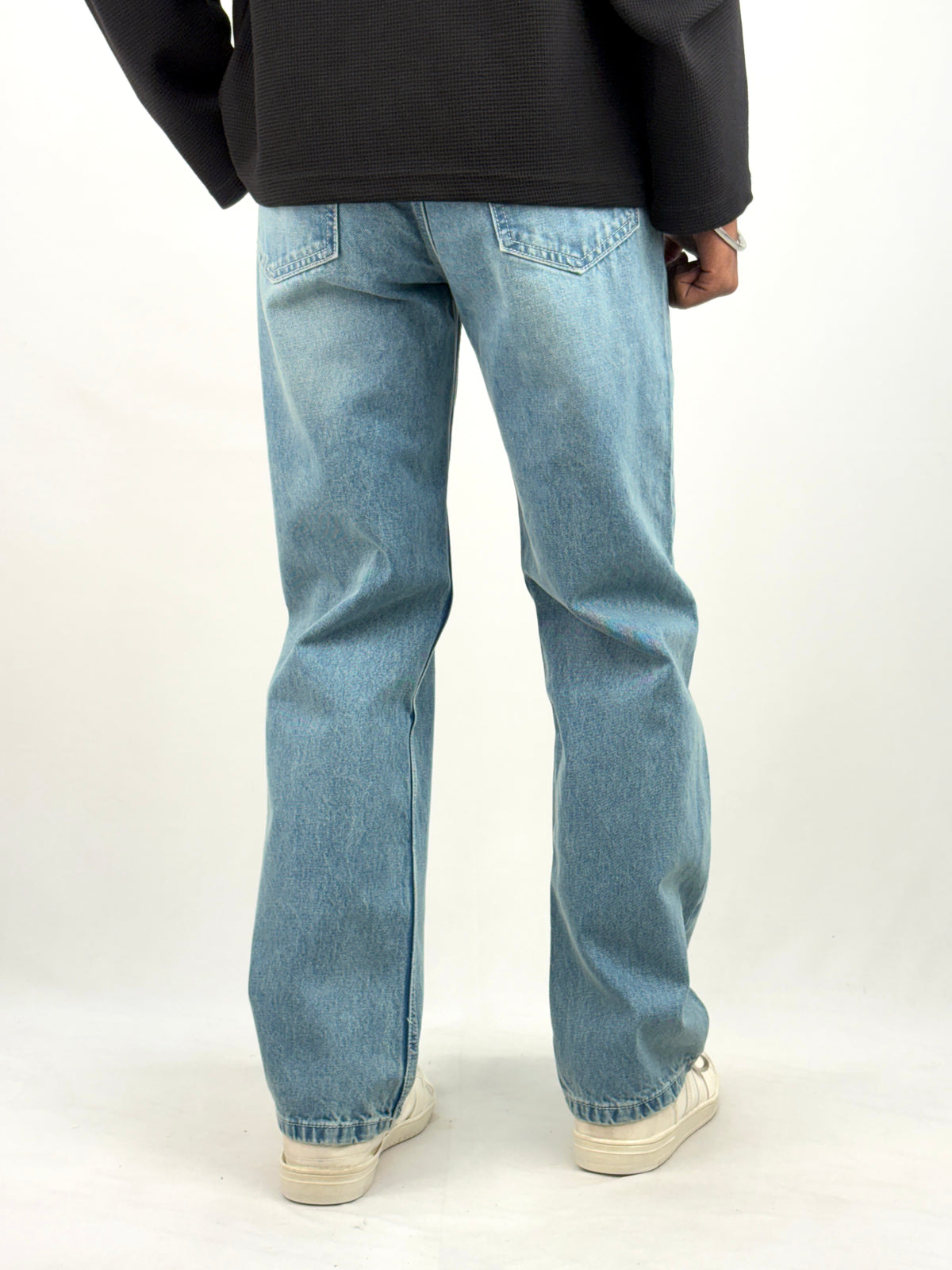 Teal Blue Straight Fit Jean 1