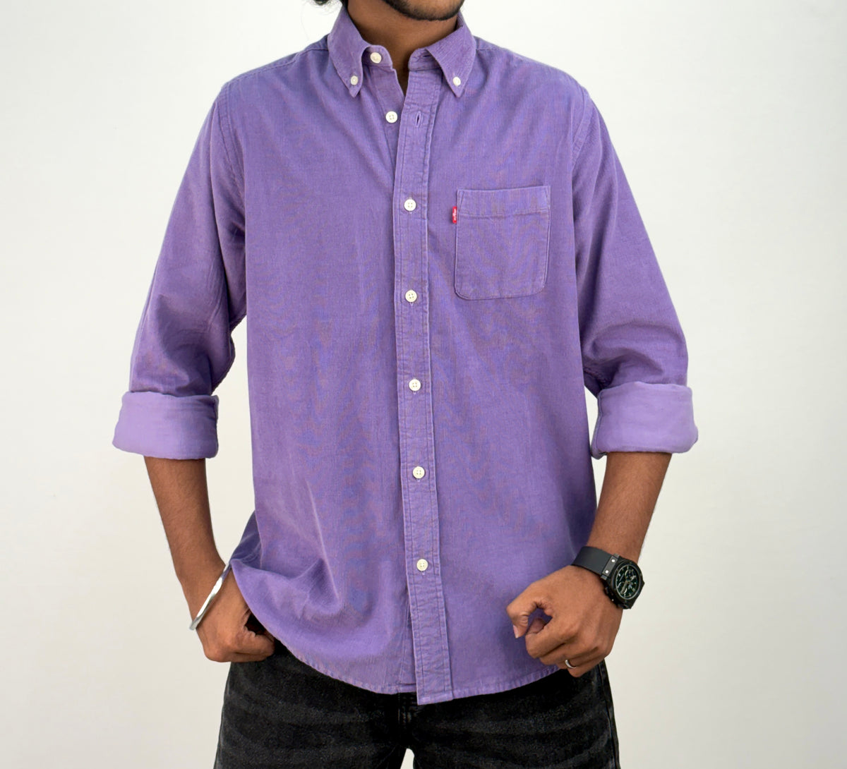 Lavender Corduroy Shirt 2