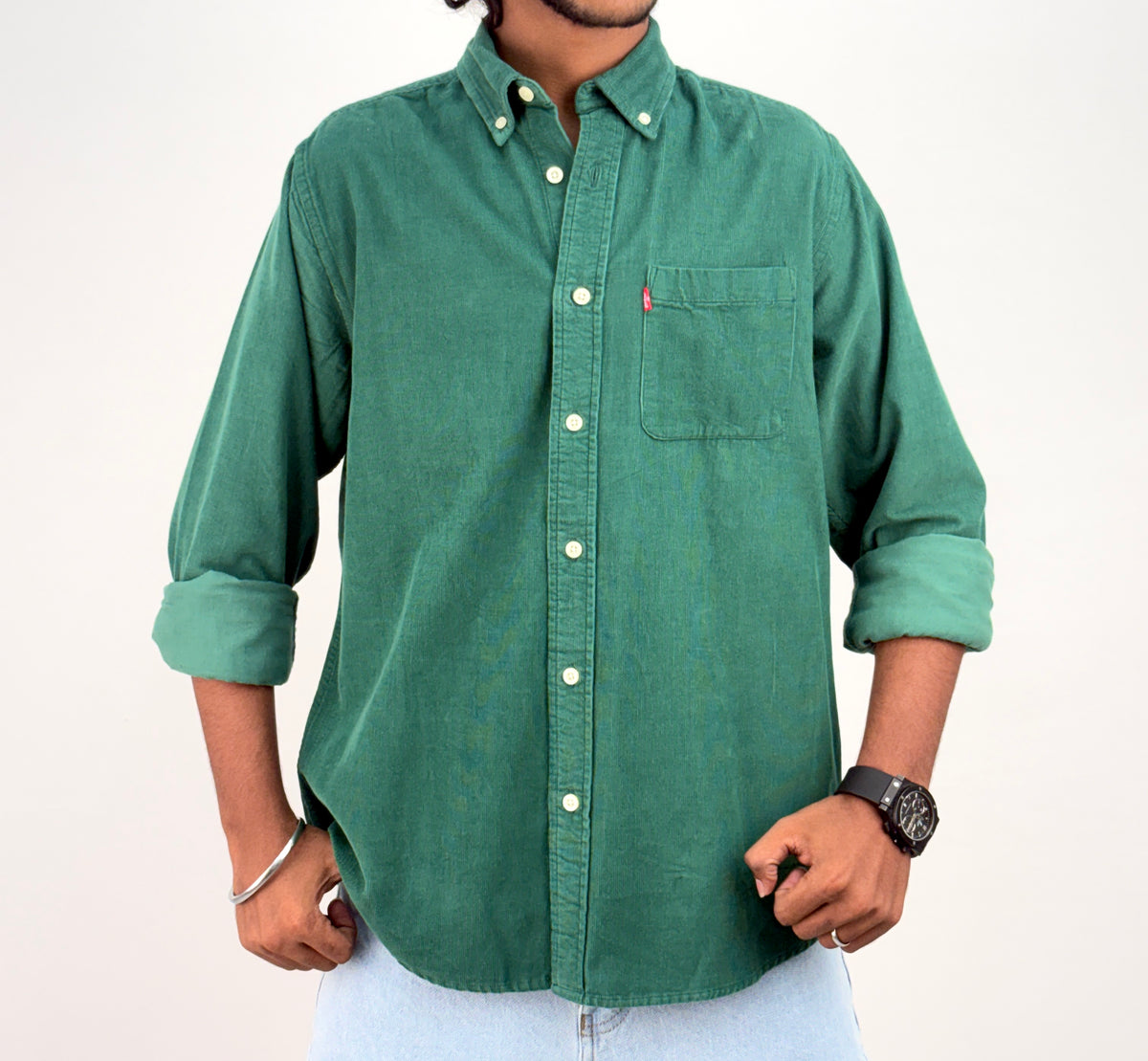 Green Corduroy Shirt 2
