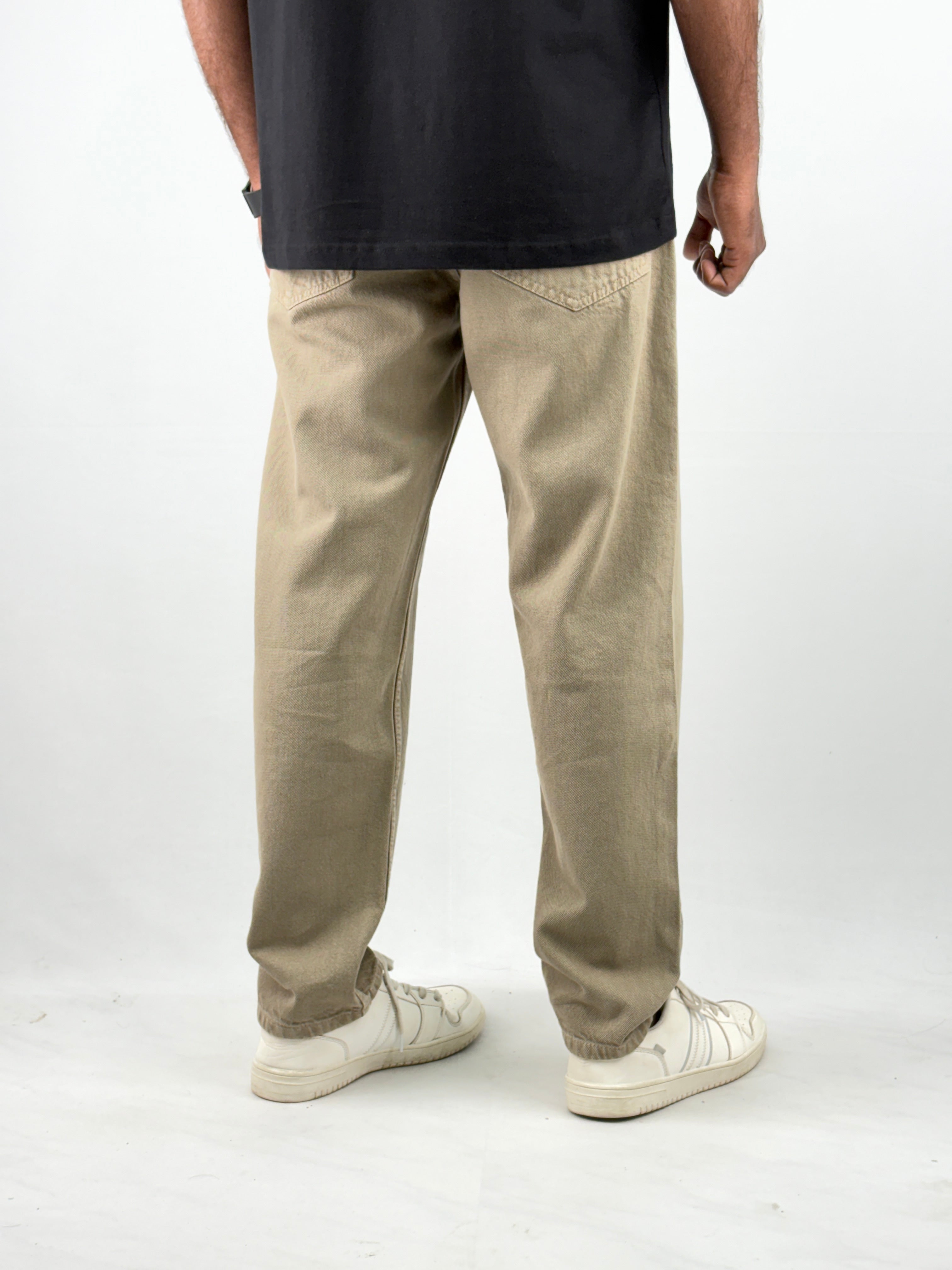 Olive Semi Baggy Jeans