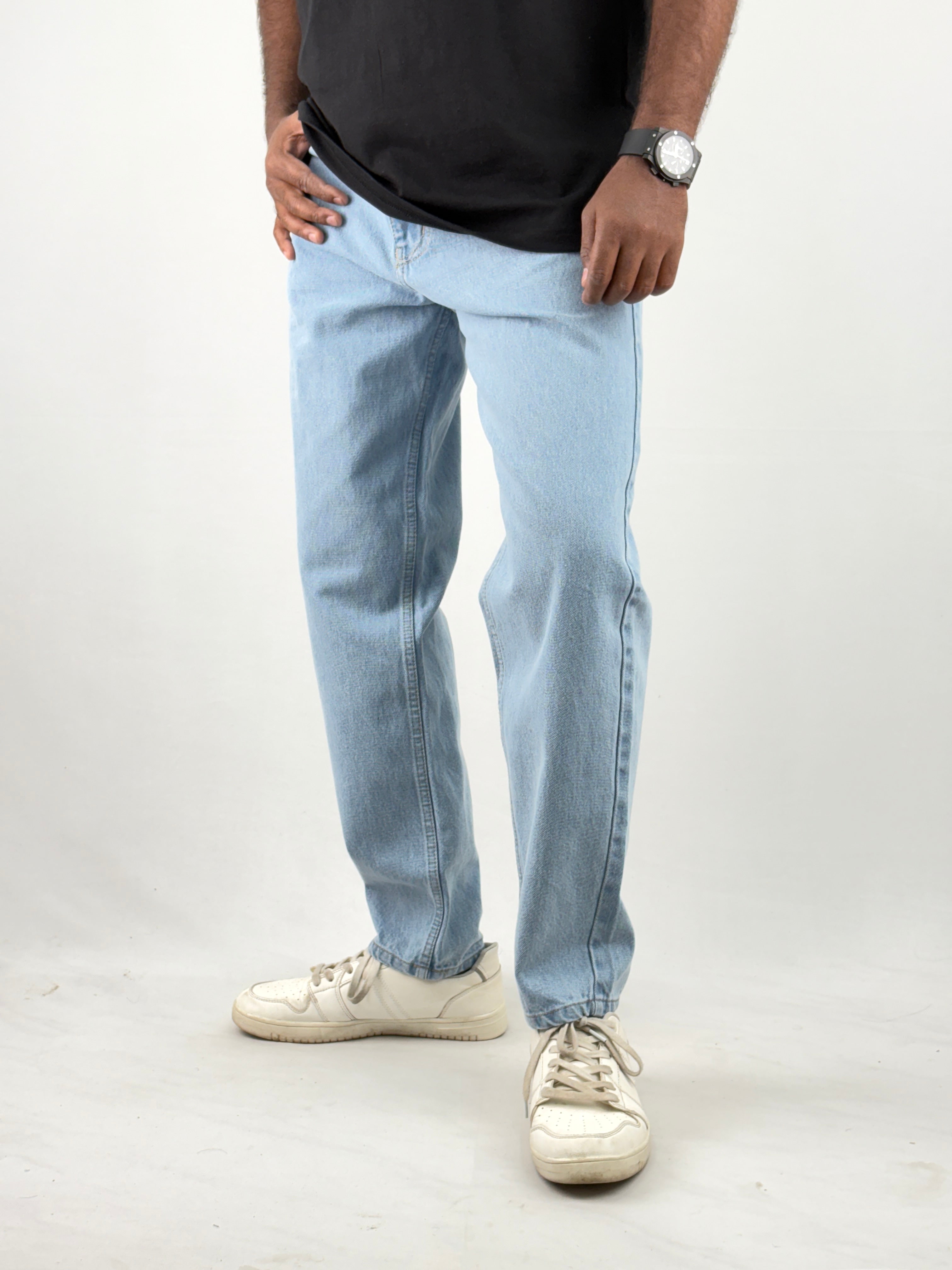Ice Blue Semi Baggy Jeans