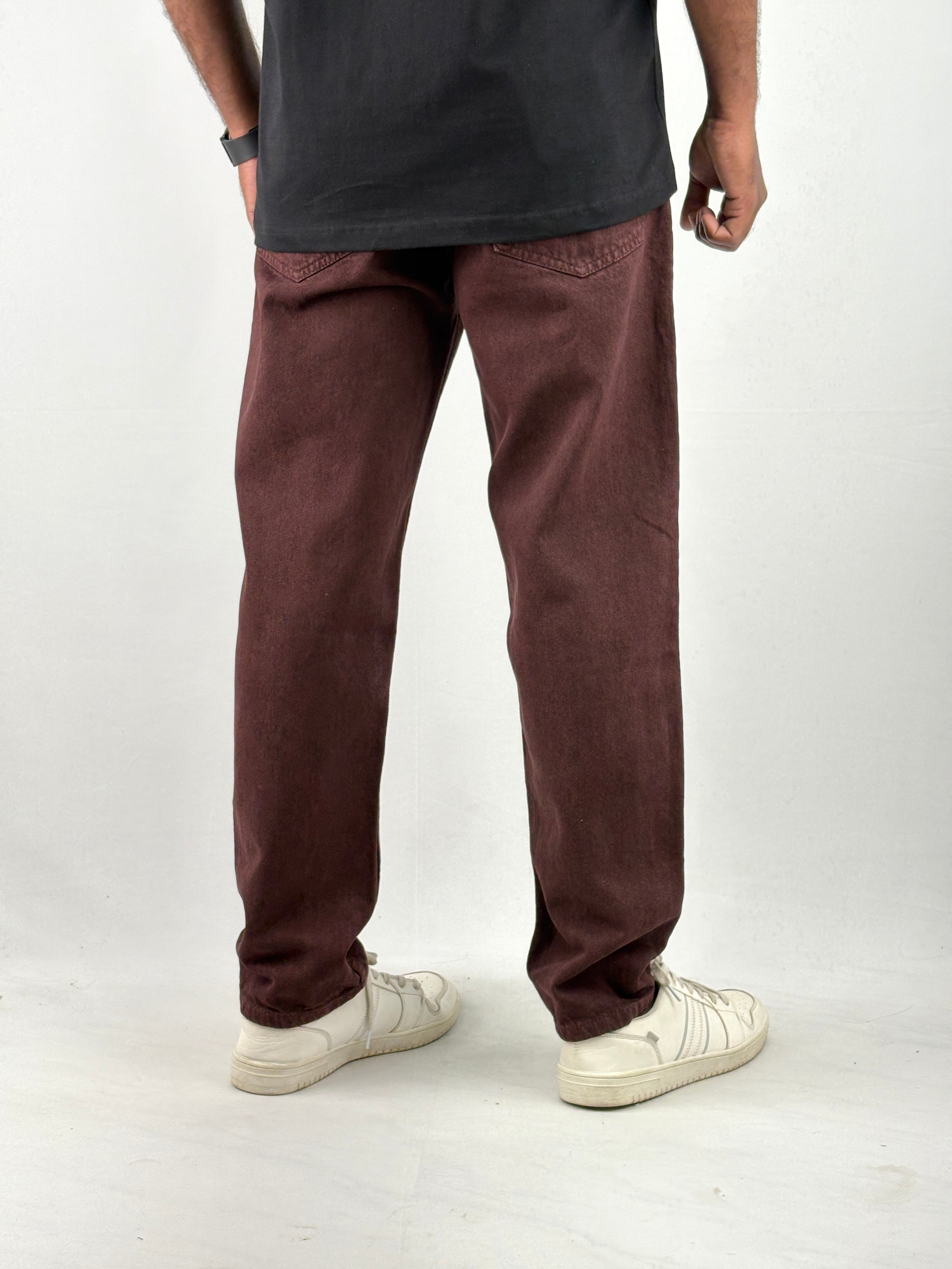Brown Semi Baggy Jeans