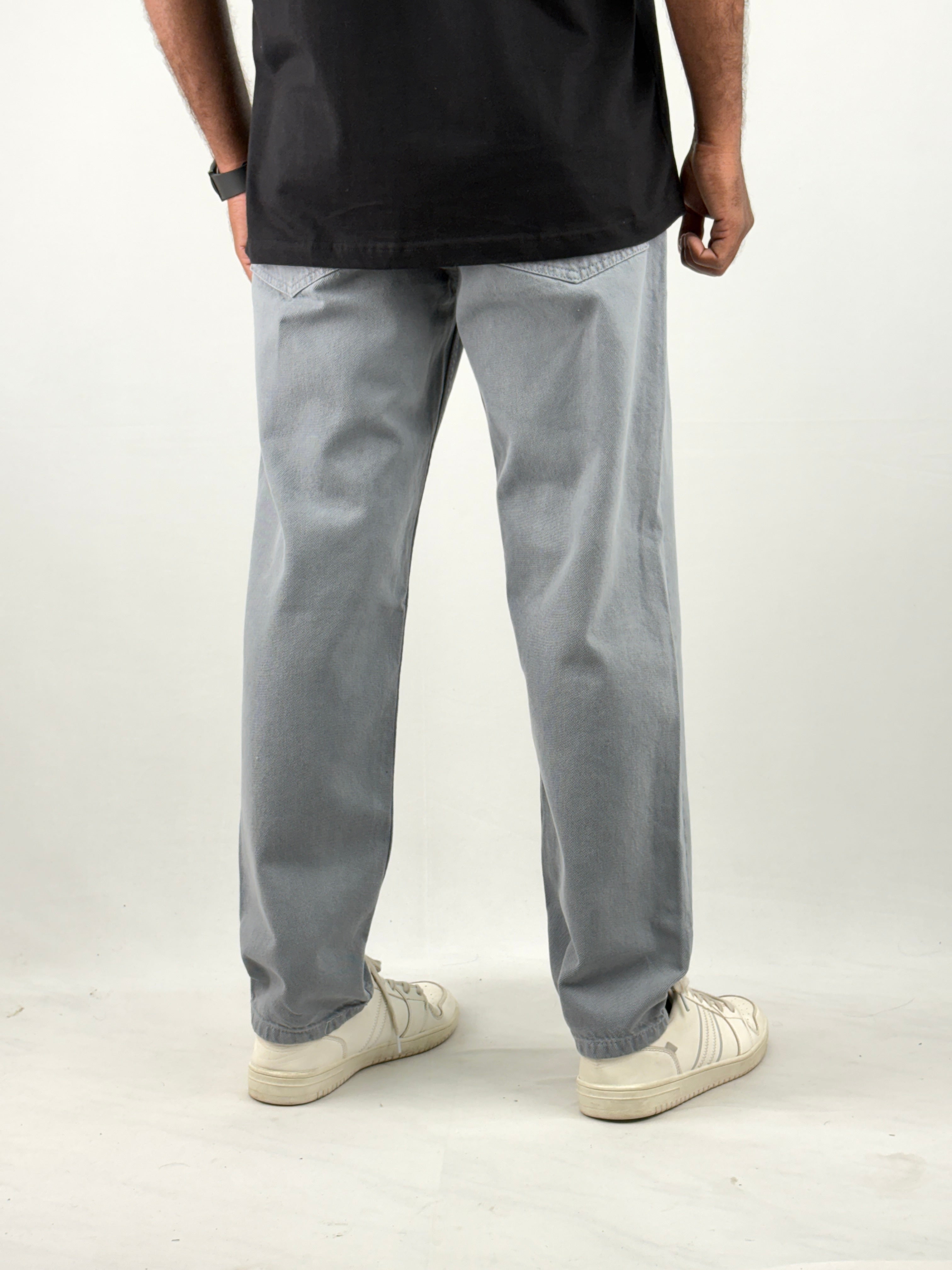 Grey Semi Baggy Jeans