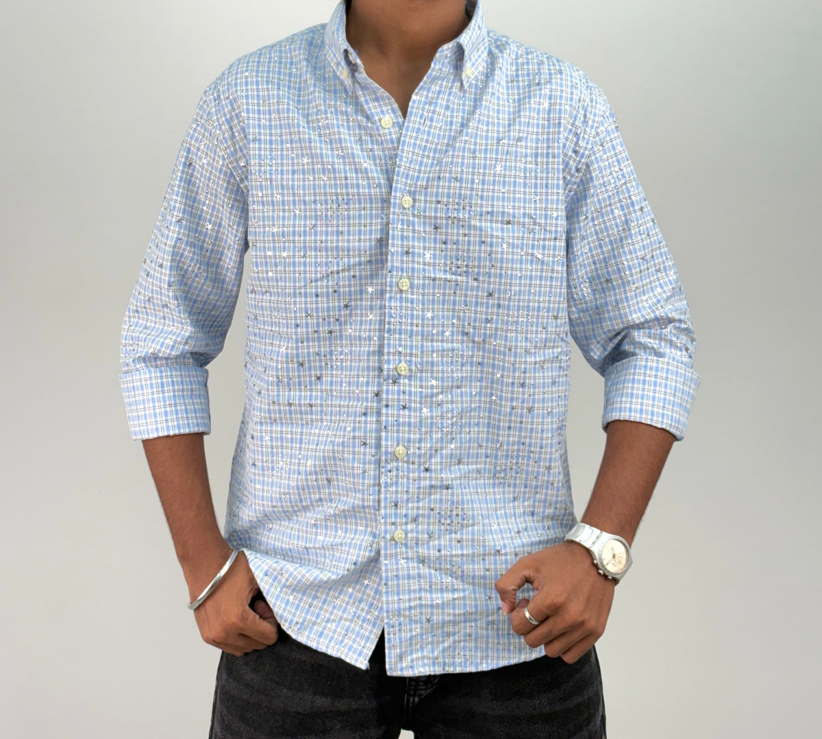 Blue Star Checks Shirt