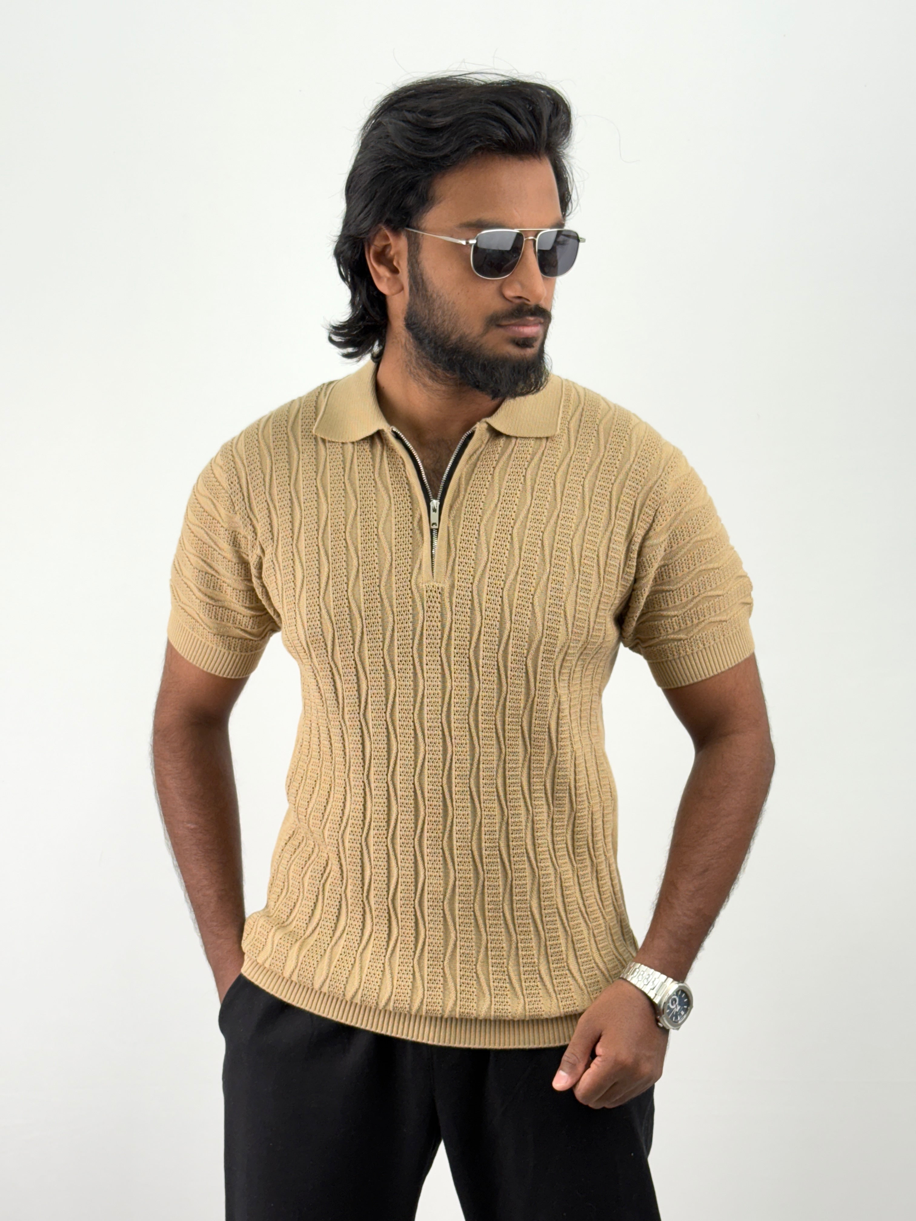 Khaki Polo T-Shirt