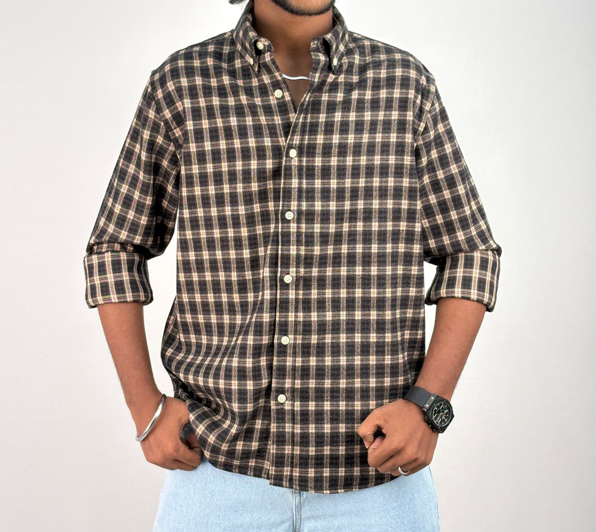 Beige IMP Flannel Shirt 6