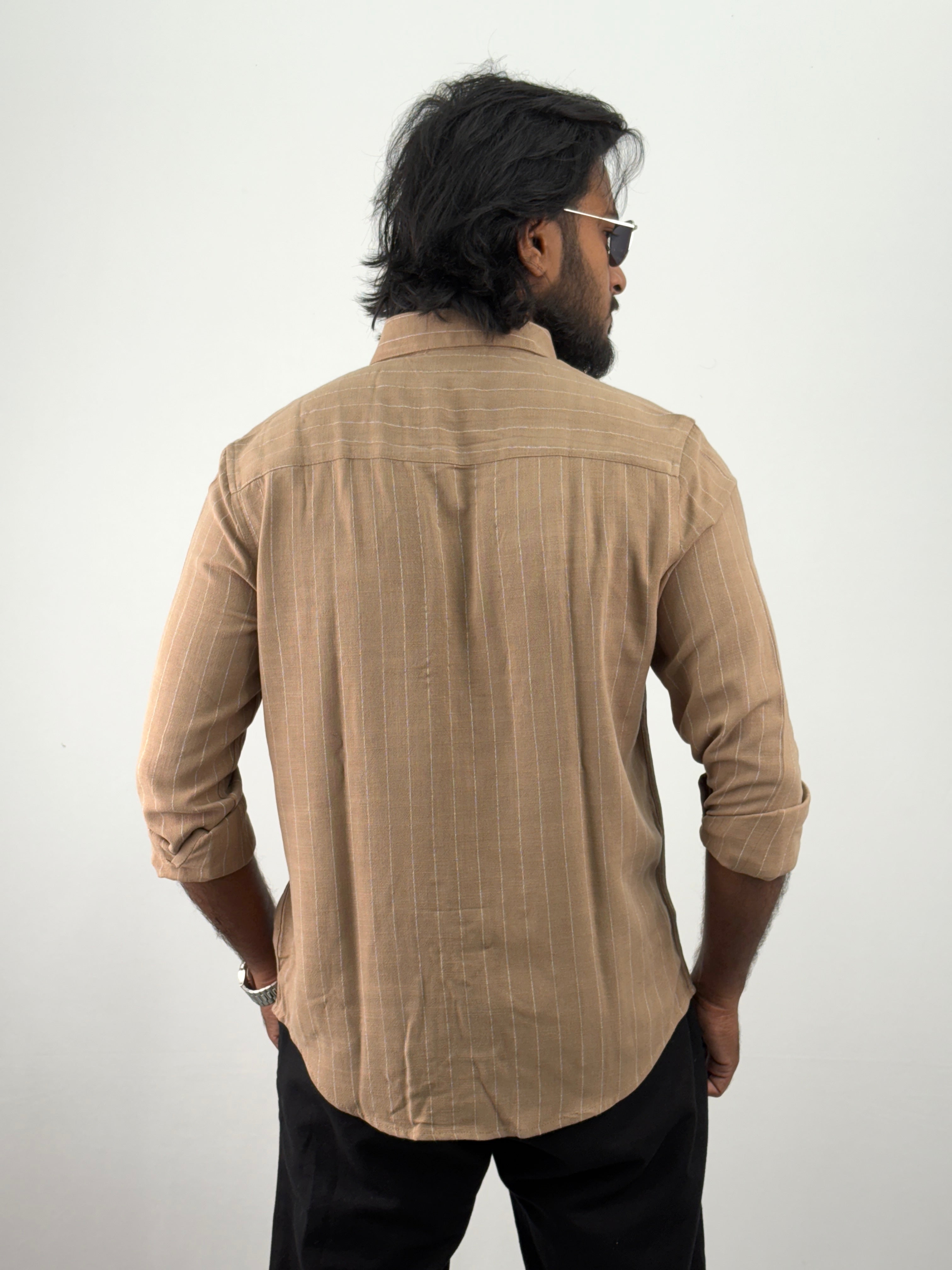 Beige IMP Stripe Shirt