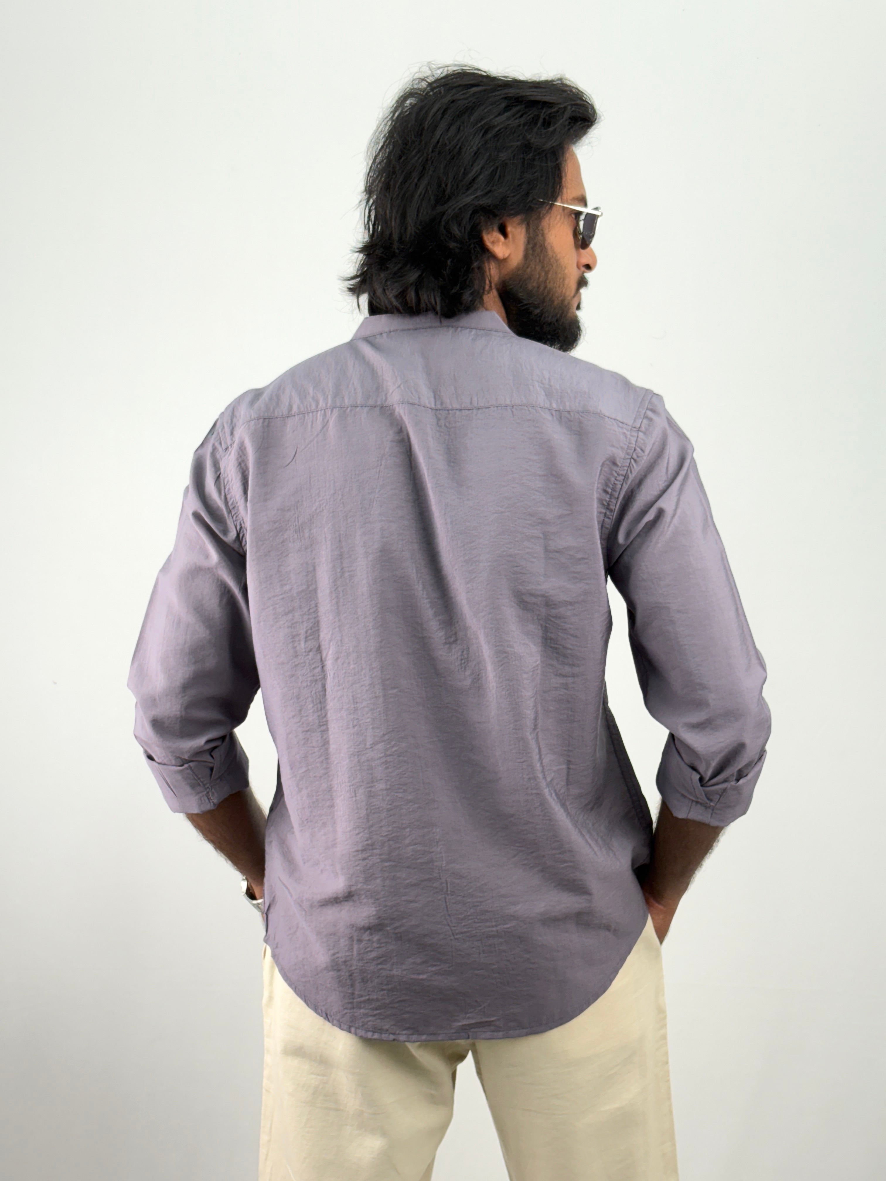 Lavender IMP Mandarin Collar Shirts